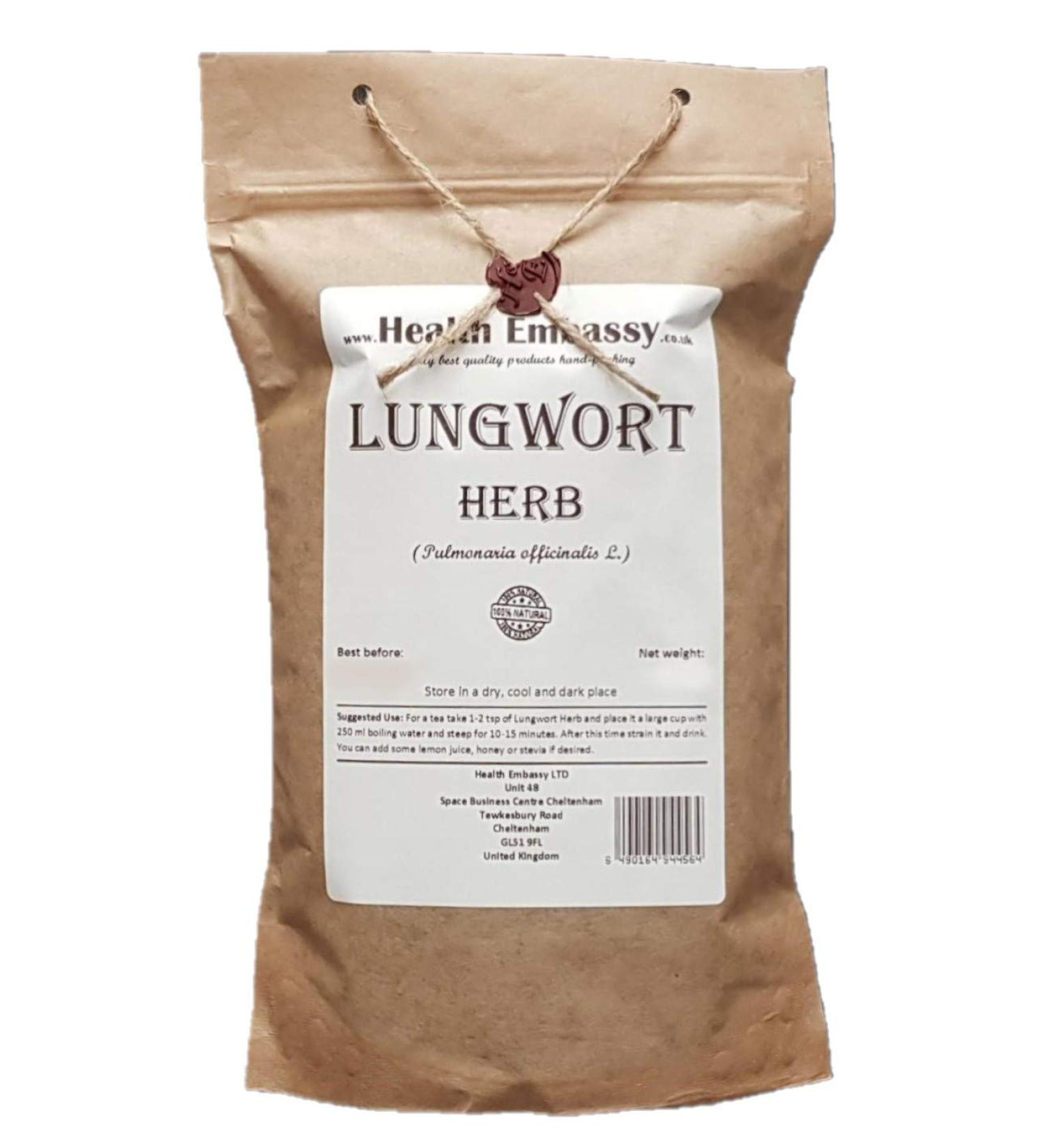 Health Embassy Lungwort Herb Tea | Pulmonaria officinalis L | Pulmonaire Officinale Herbe 50g - Buy Online on GoSupps.com