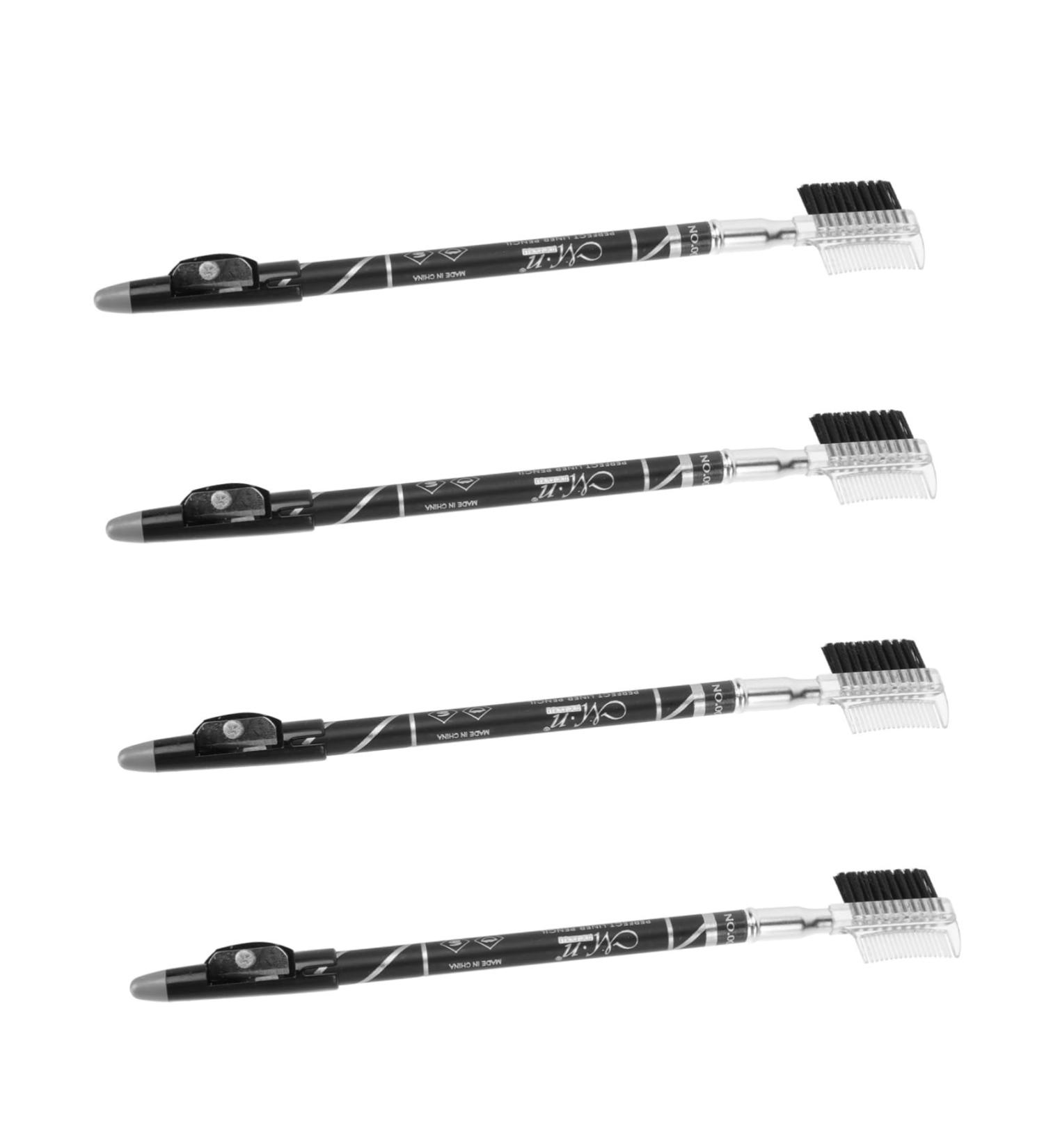 Healeved 4pcs Two-in-one Eyebrow Pencil Lady Tools Eyebrow Makeup Pencils Eyebrow Makeup Tools Brown Wooden - Buy Online on GoSupps.com