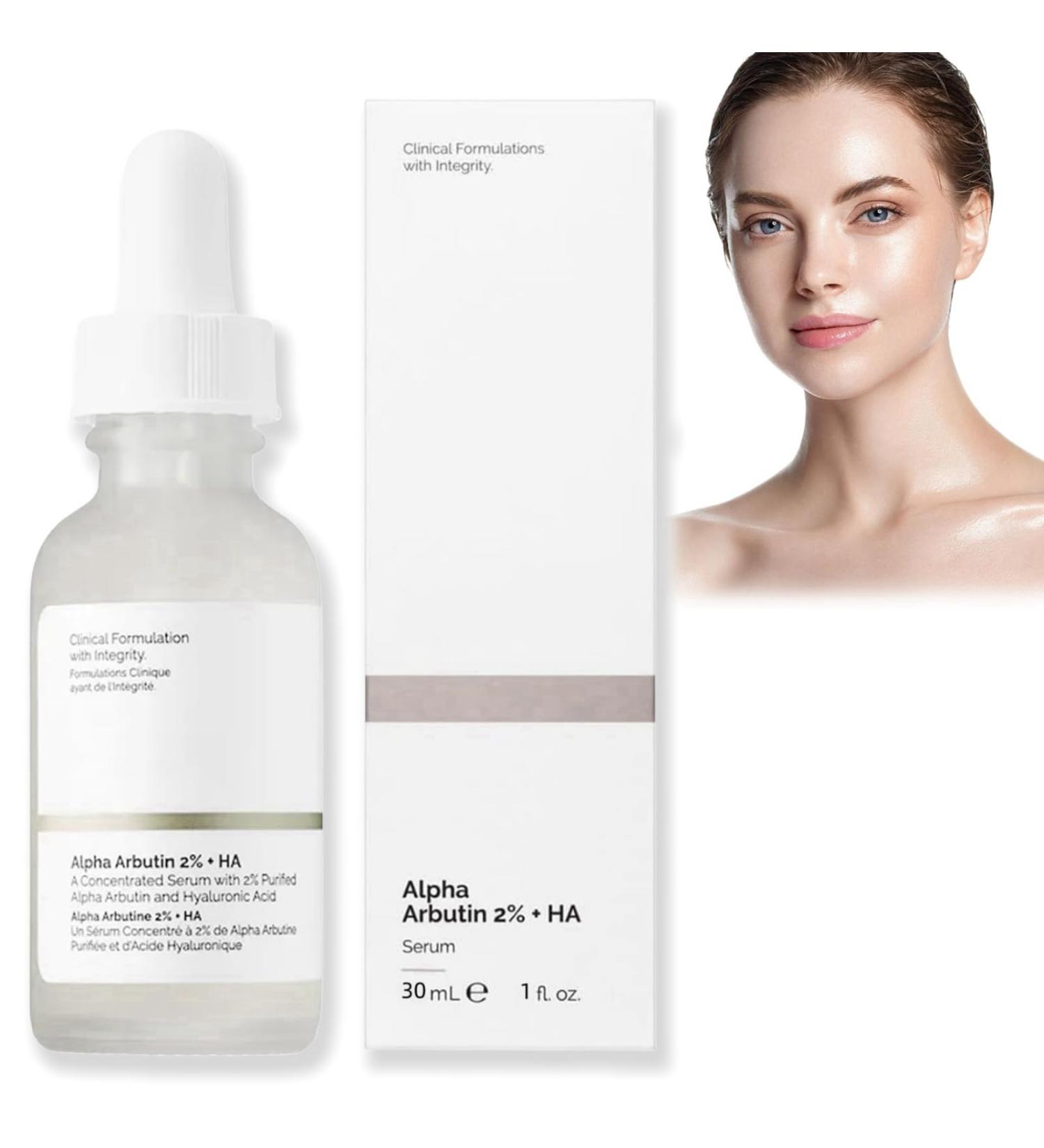Alpha Arbutin 2% + Hyaluronic Acid Alpha Arbutin Serum Face Serum for Women Hyaluronic Acid Serum for Face Anti Aging Serum for Face Brightening Serum Moisturiser Face Hydrating Serum Minimises Pore - Buy Online on GoSupps.com