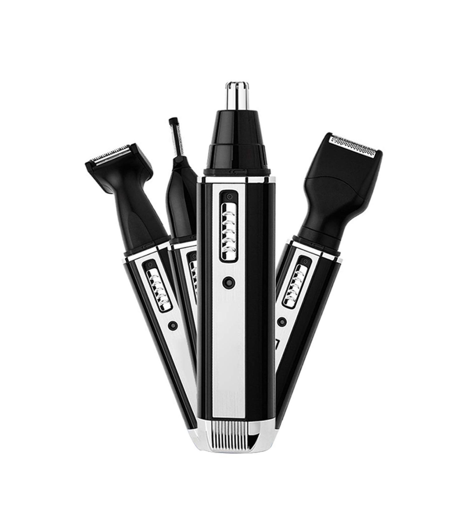 4 in 1 Rechargeable Electric Nose Ear Hair Trimmer for Men & Women - Painless Hair Clipper for Sideburns Eyebrows & Beard Grooming - Buy Online on GoSupps.com
