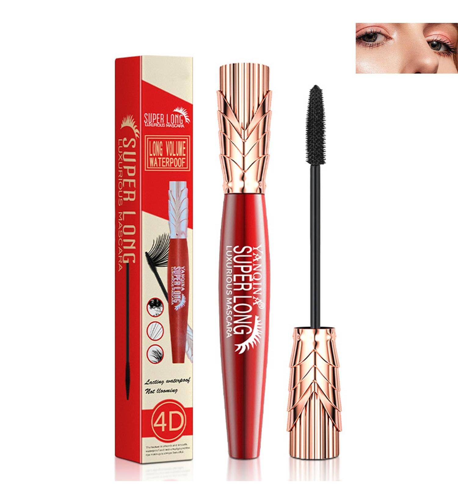Yanqina Super Long Mascara 4d Waterproof and Sweat Proof Mascara Super Long Luxurious Mascara Stereo Lengthening Mascara Yanquina Drying and Not Sticky Mascara for Women 1pc - Buy Online on GoSupps.com