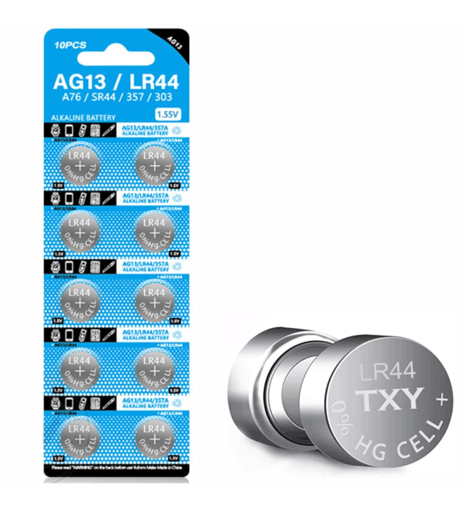Buy TXY 10pcs AG13 LR44 357 Button Batteries - Long Lasting 165mAh Alkaline for Watch & Remote - International Shipping - Buy Online on GoSupps.com