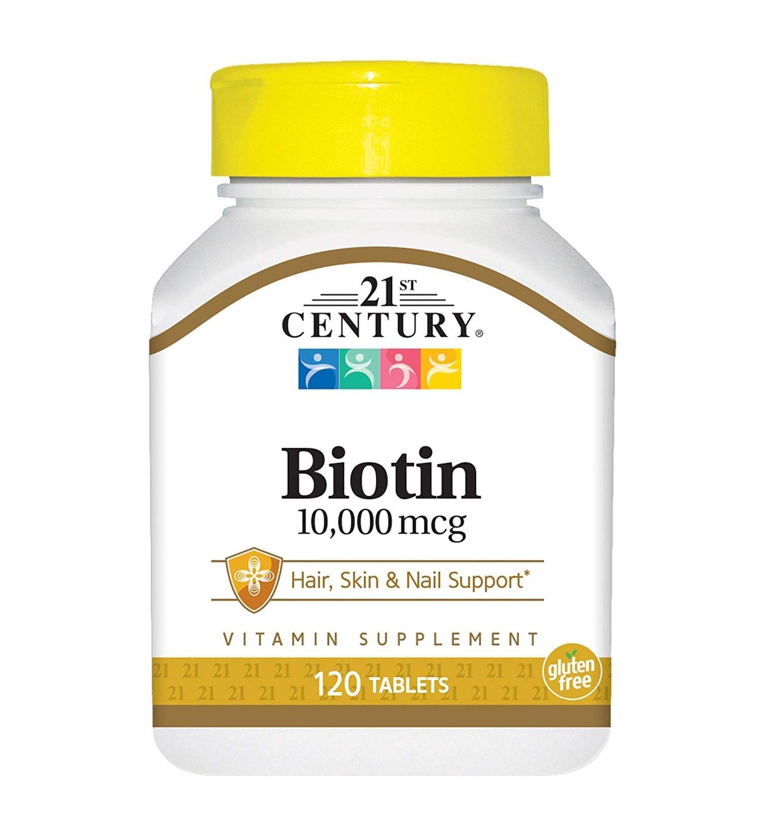 21st Century Biotin 10000 mcg 120 Tablets (Pack of 3)