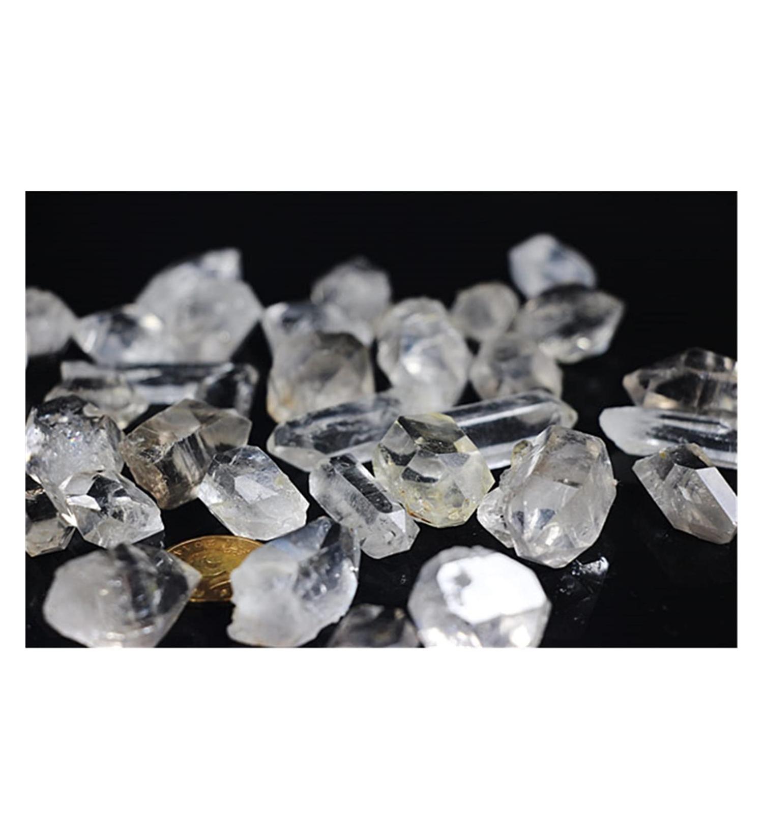 Natural Crystal Rough Natural White Crystal Stones and Minerals Diamond Clear Quartz Crystal Diamond Rough Gem 1-2cm Light Grey - Buy Online on GoSupps.com