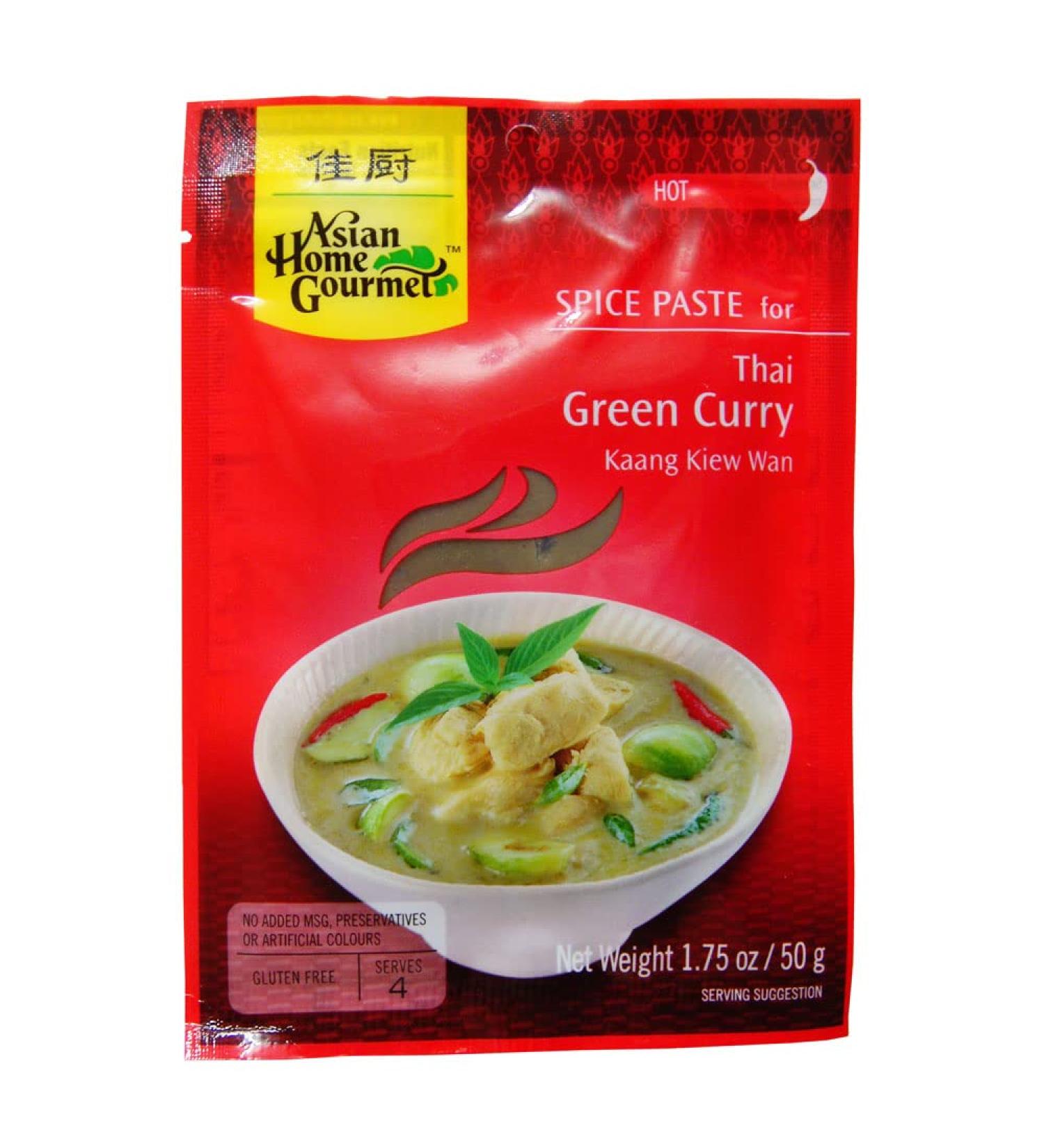 Asian Home Gourmet Thai Green Curry Spice Paste - 12 x 50g