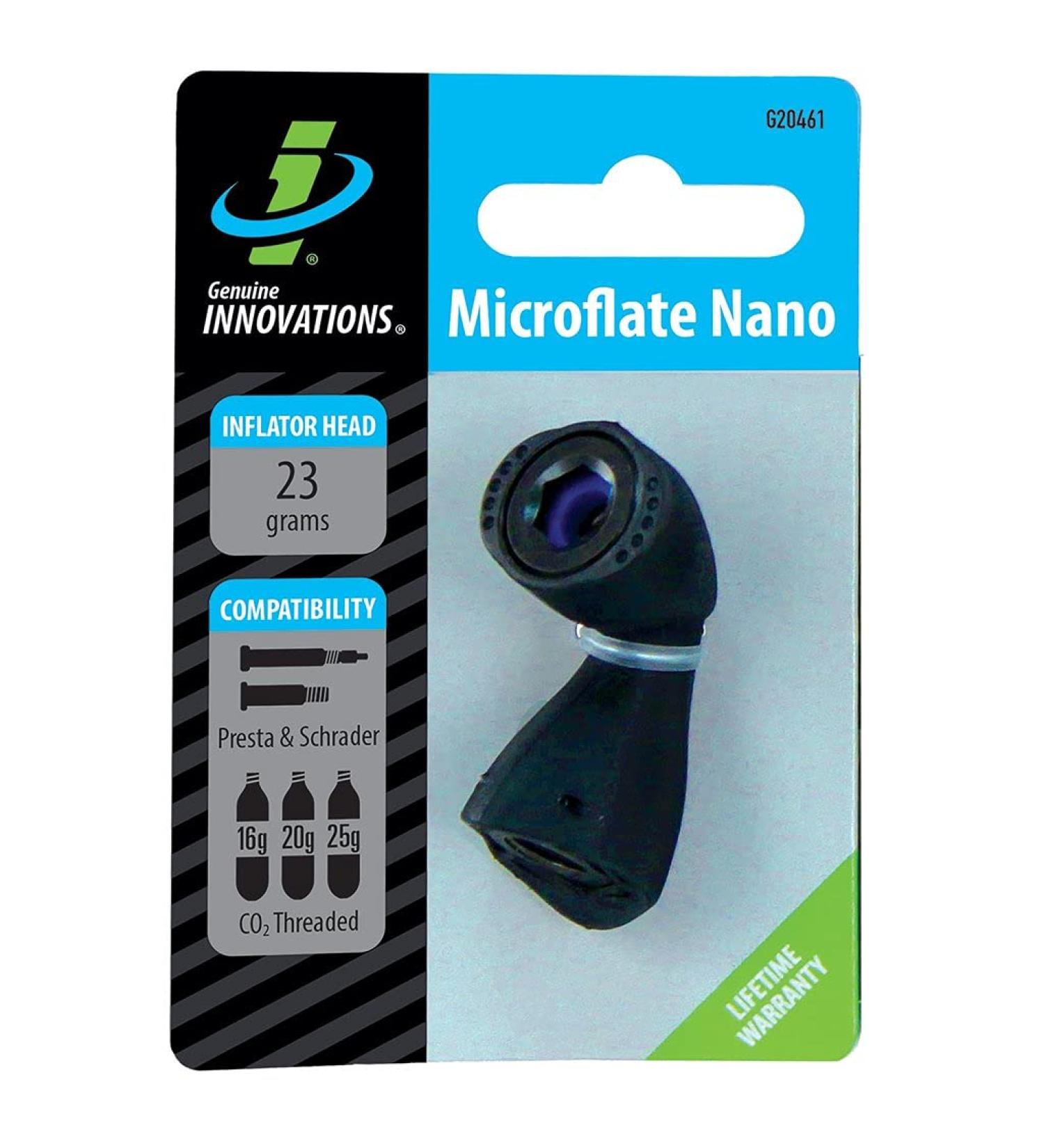Genuine Innovations G20461 Microflate Nano CO2 Inflator - 23g Lightweight - Black - Buy Online on GoSupps.com