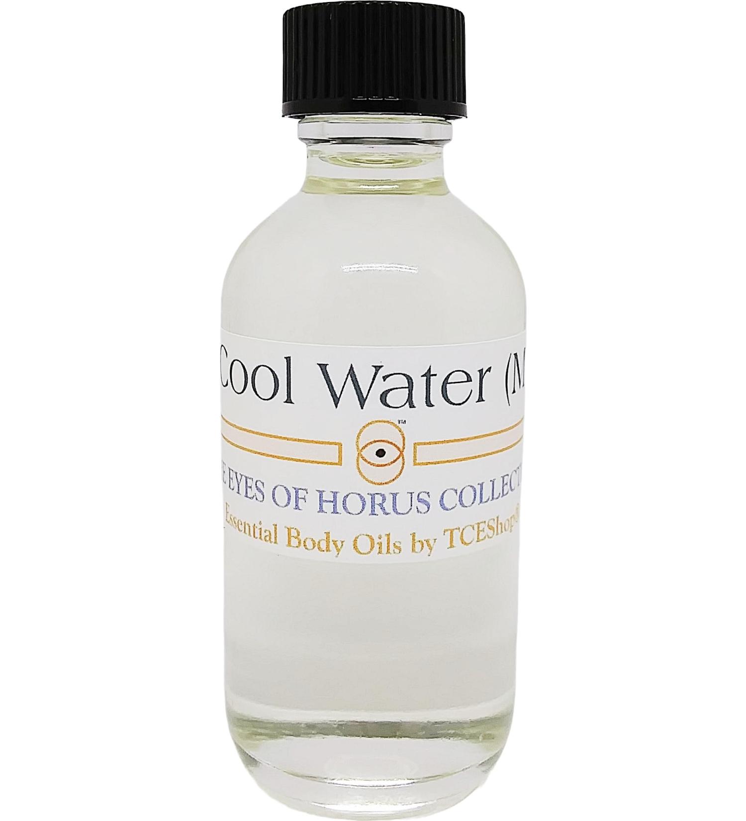 Cool Water - Type D For Men Scented Body Oil Fragrance Regular Cap - Light Gold - 2 oz. - ID#22674 2 Fl Oz (Pack of 1)