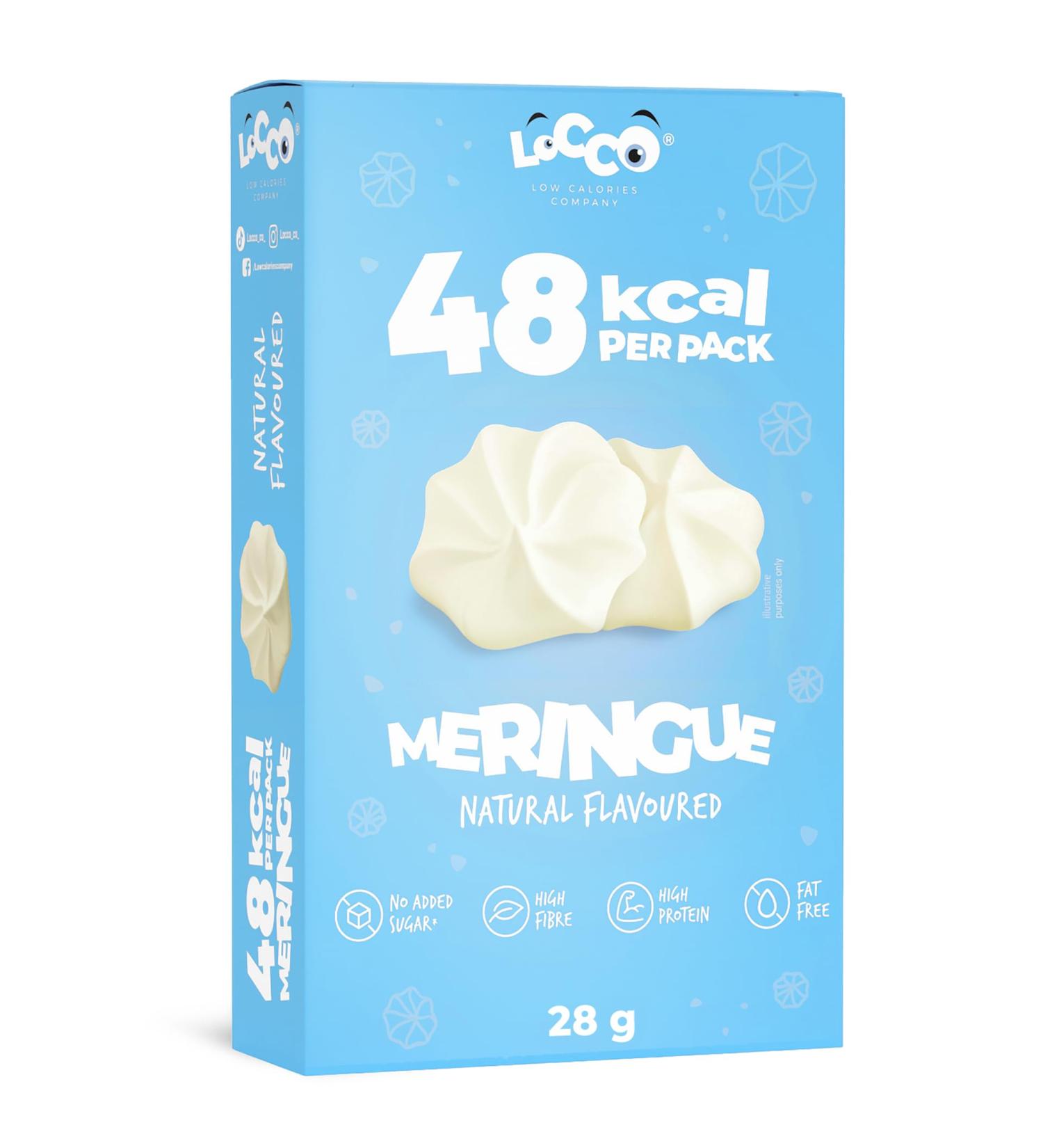 LOCCO Low Calorie Meringues | CA. 1 5 kcal Per Meringue | Low Calorie High Protein Snack | No Added Sugar | No Palm Oil & Fat Free | Natural Flavour - Buy Online on GoSupps.com