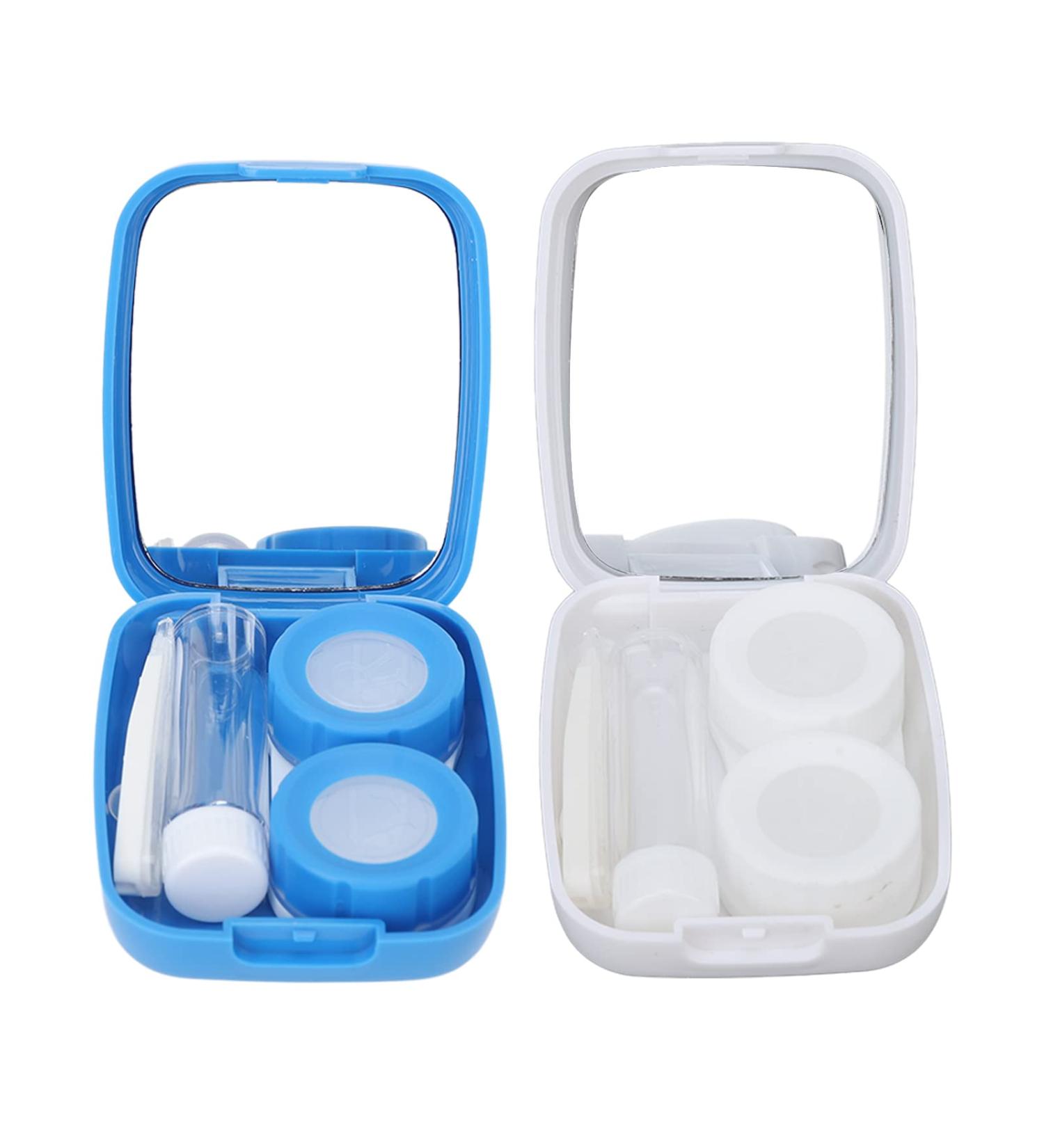 Dekay Portable Contact Lens Box Kit - Cute Duck Dustproof Storage Container with Tweezers & Bottle for Travel (Blue) - Buy Online on GoSupps.com