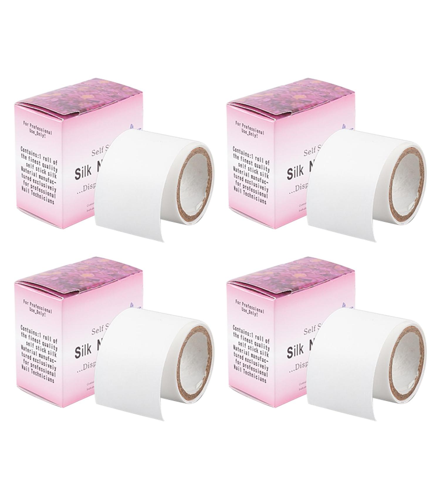 NICENEEDED Self Adhesive Silk Nail Wraps - 4 Rolls for Nail Repair & Art | Easy Trim Nail Tips & Fiberglass Stickers - Buy Online on GoSupps.com