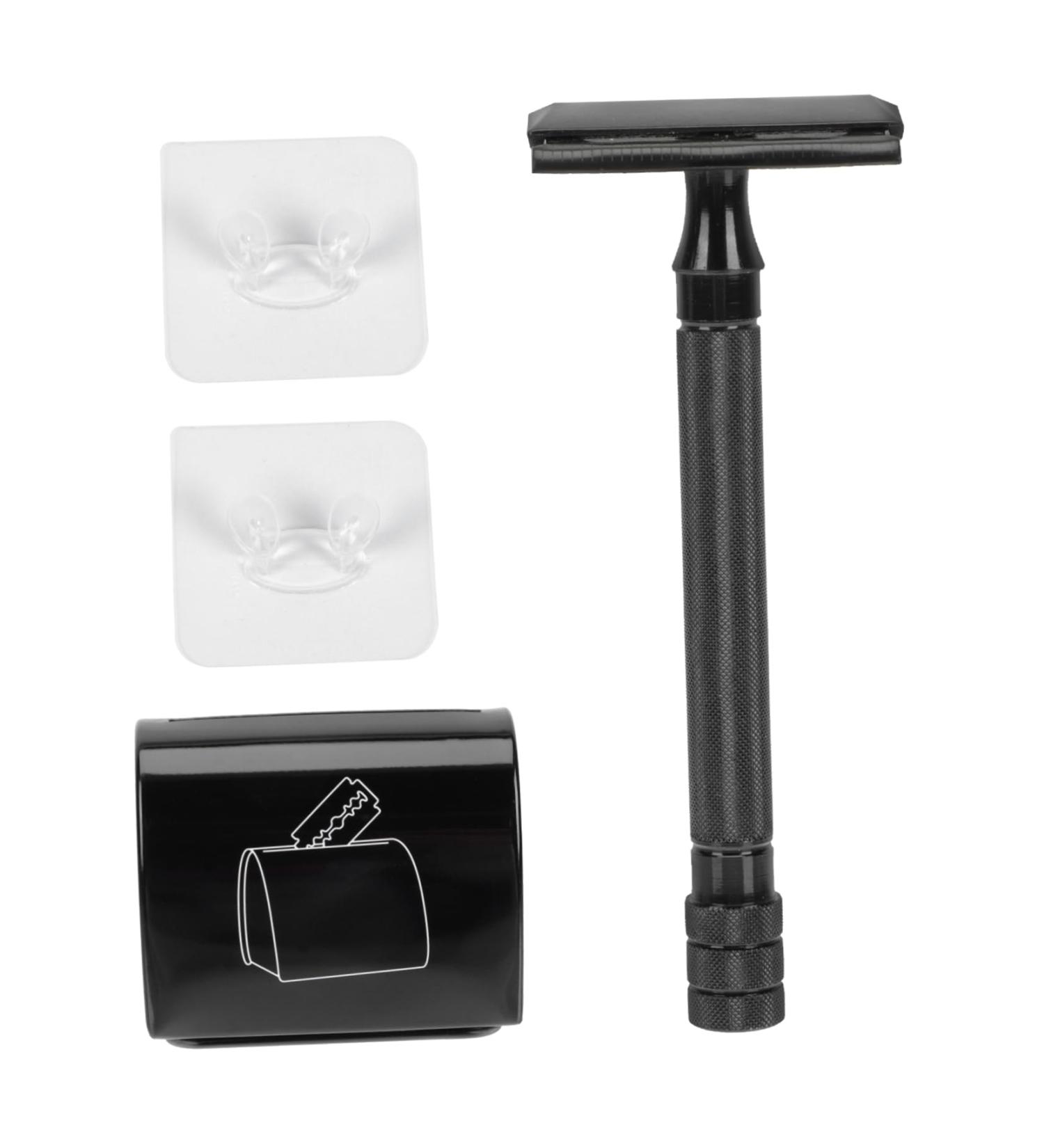 Vintage Manual Razor Set - Beard Trimming & Cleaning Tool | 1 Count Black - Buy Online on GoSupps.com