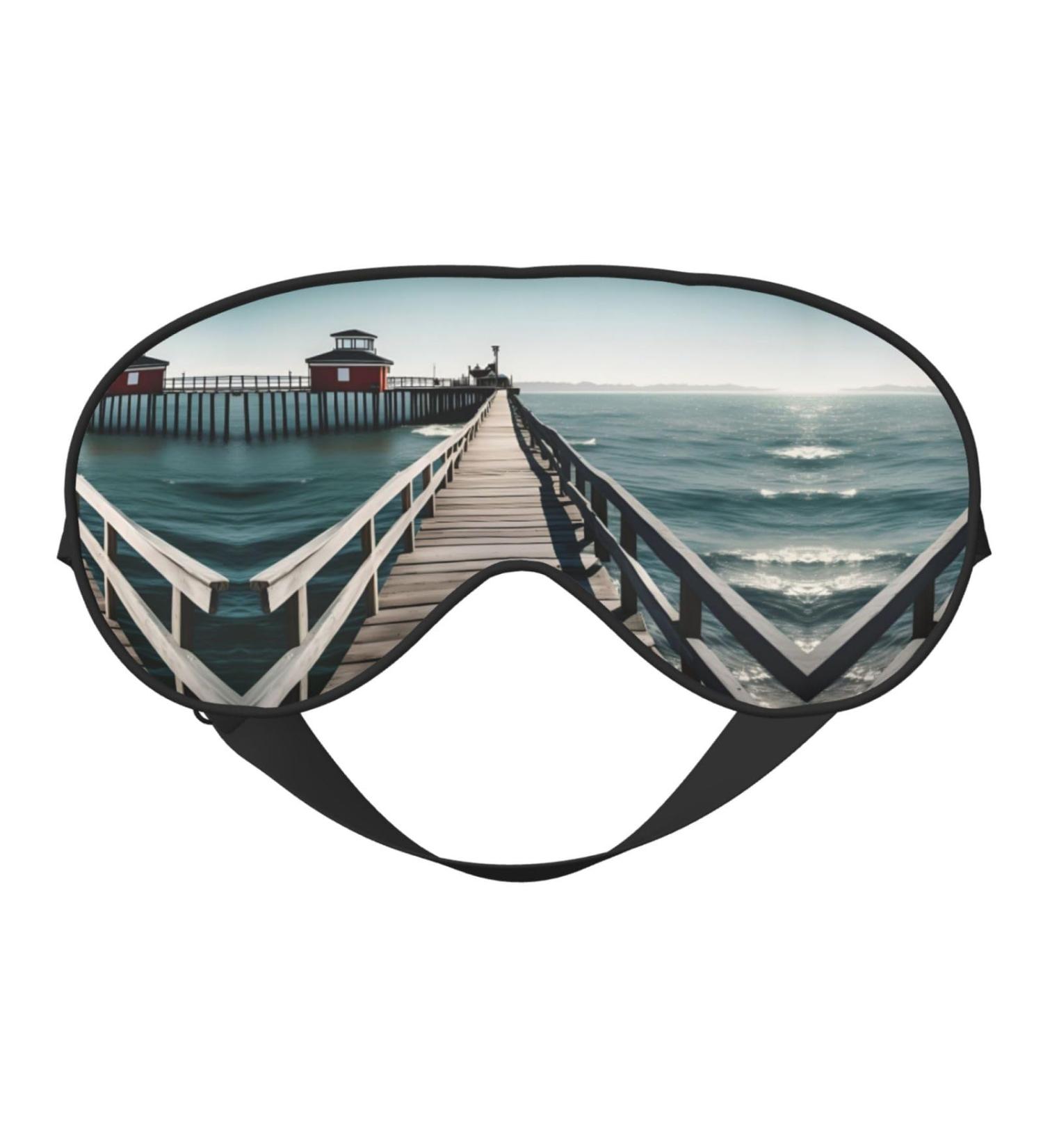 Buy SSIMOO Coastal Pier Soft Sleep Eye Mask - Female Breathable Travel Eye Patch for Relaxation - Perfect for Restful Sleep - Buy Online on GoSupps.com