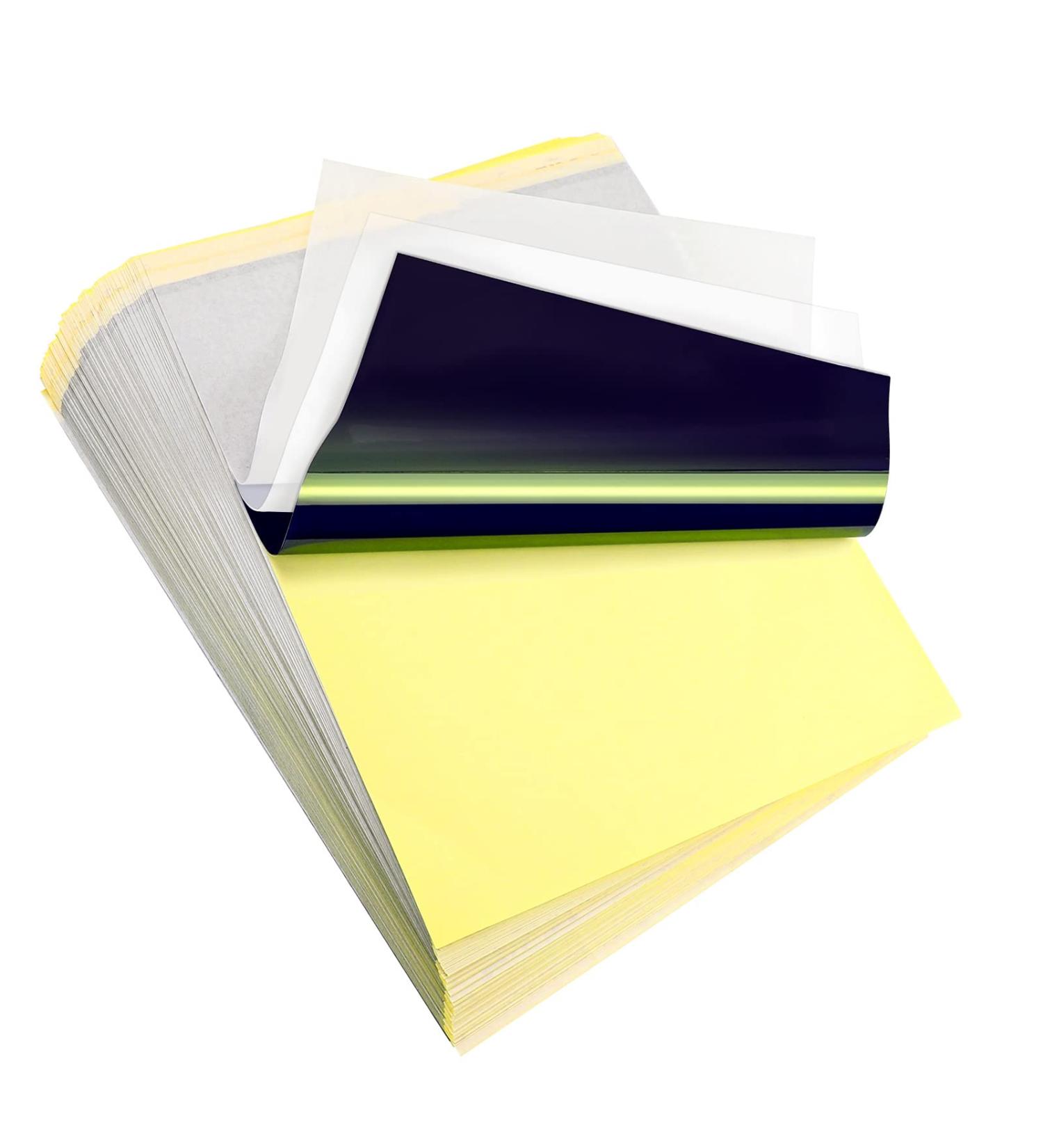 Liumate Tattoo Transfer Paper - 100 Sheets, 4 Layers, A4 Size Thermal Stencil Paper for DIY Tattooing - Buy Online on GoSupps.com