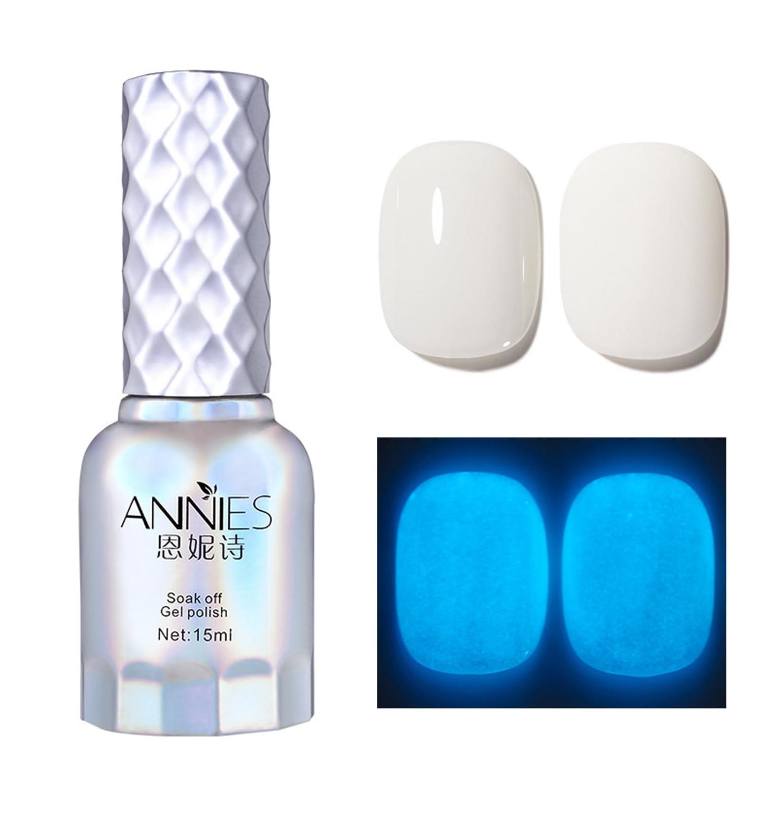 Neon Glow in The Dark Gel Nail Polish Luminous Fluorescent White DIY Nail Art Glows Effect Nail Lamp Needed Environmental Friendly Healthy Art Manicure Salon - Buy Online on GoSupps.com