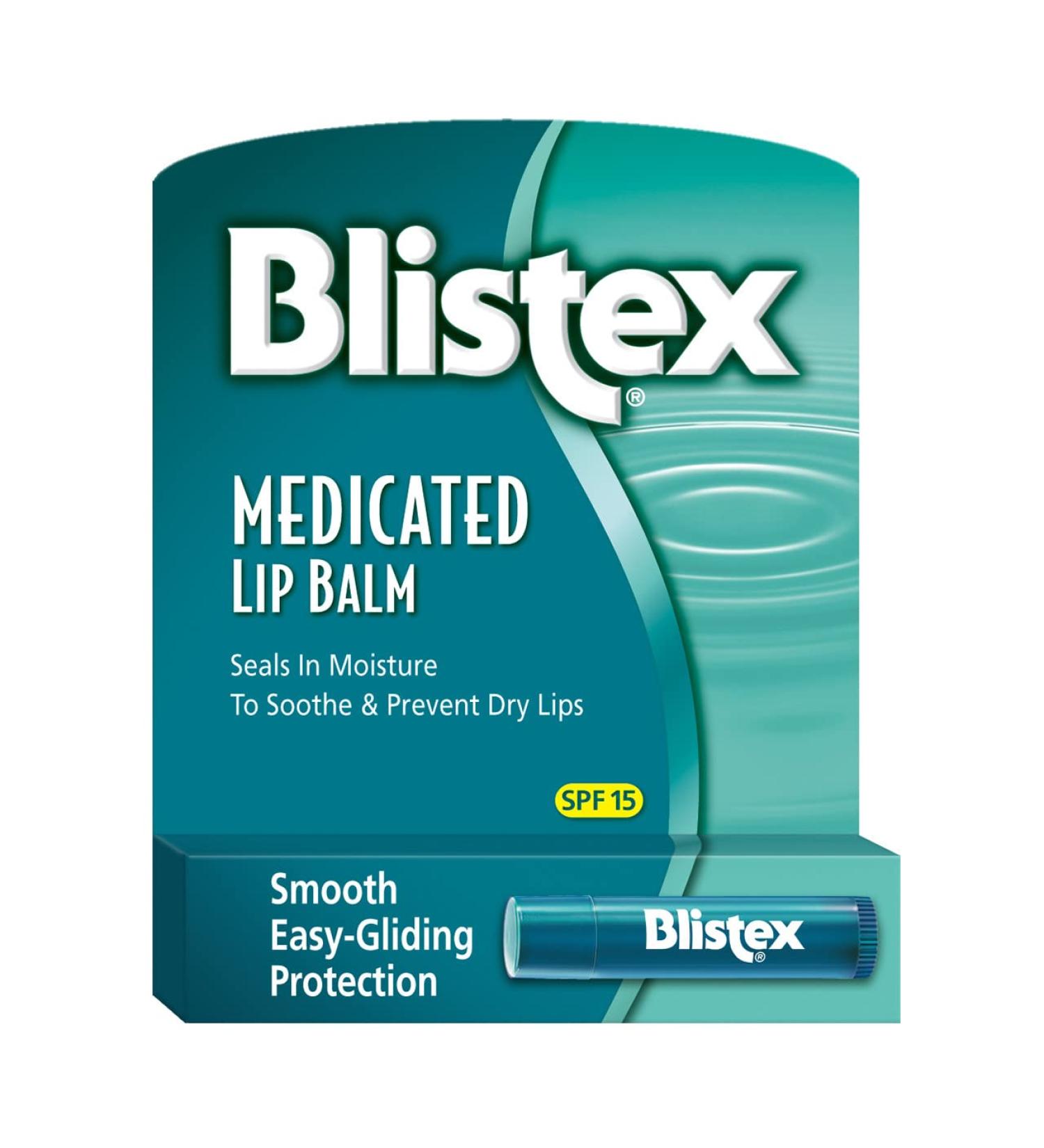 Blistex Medicated Lip Balm SPF 15 - Protect & Moisturize Lips Globally | 0.15 oz - Buy Online on GoSupps.com