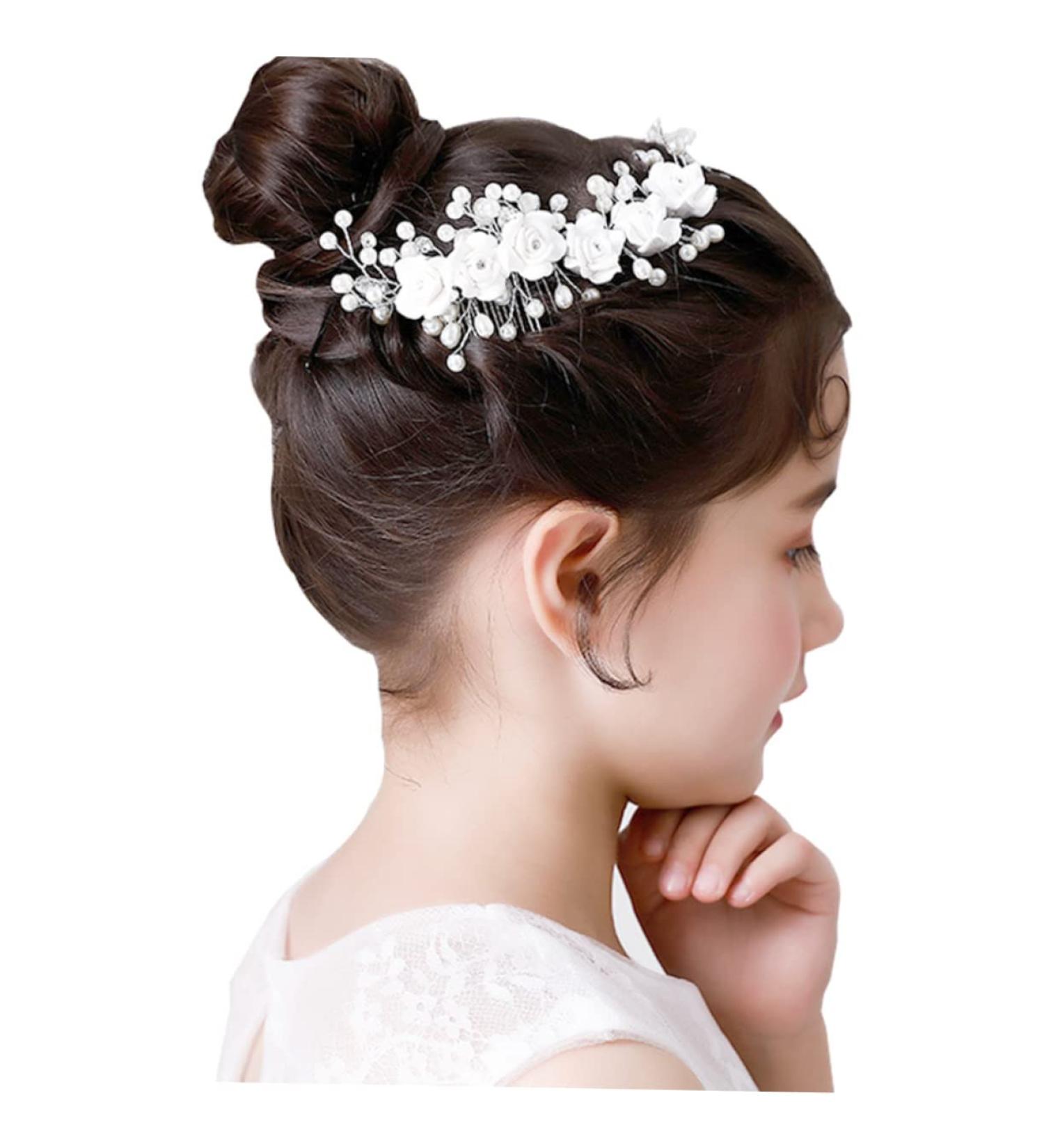 Angoily Hair Accessory for Women Crystal Ab Rhinestones Hair Rhinestones Womens Hair Clips Pearl Hair Barrettes Flower Girl Hair Clip Tiara Bridal Hair Comb Wedding Bride Accessories - Buy Online on GoSupps.com