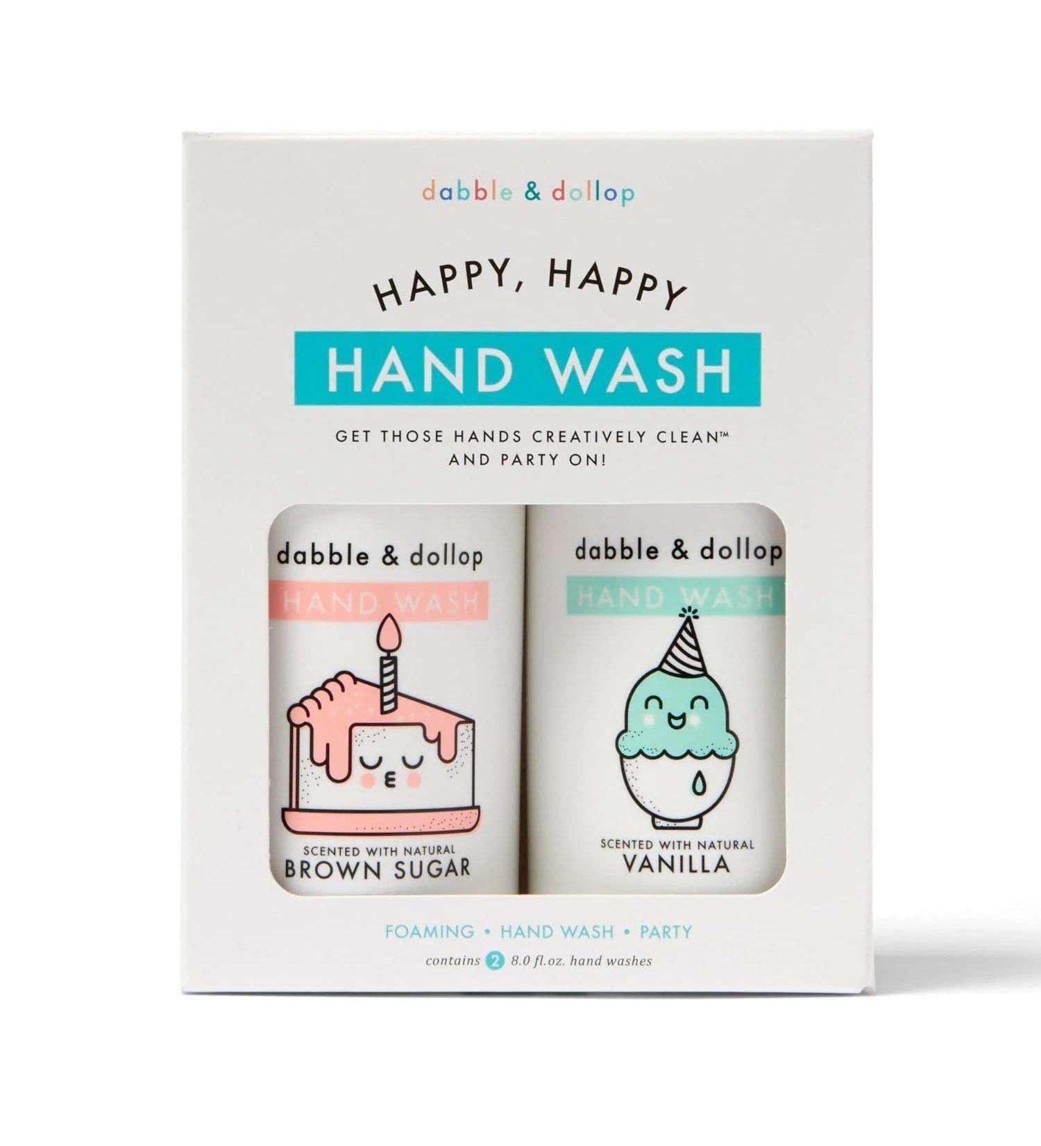 Dabble & Dollop Happy Happy Handwash Set - Natural, Cruelty-Free, pH Balanced, Non-Toxic - Eco-Ethically Sourced - Made in USA (Set of 2) - Buy Online on GoSupps.com