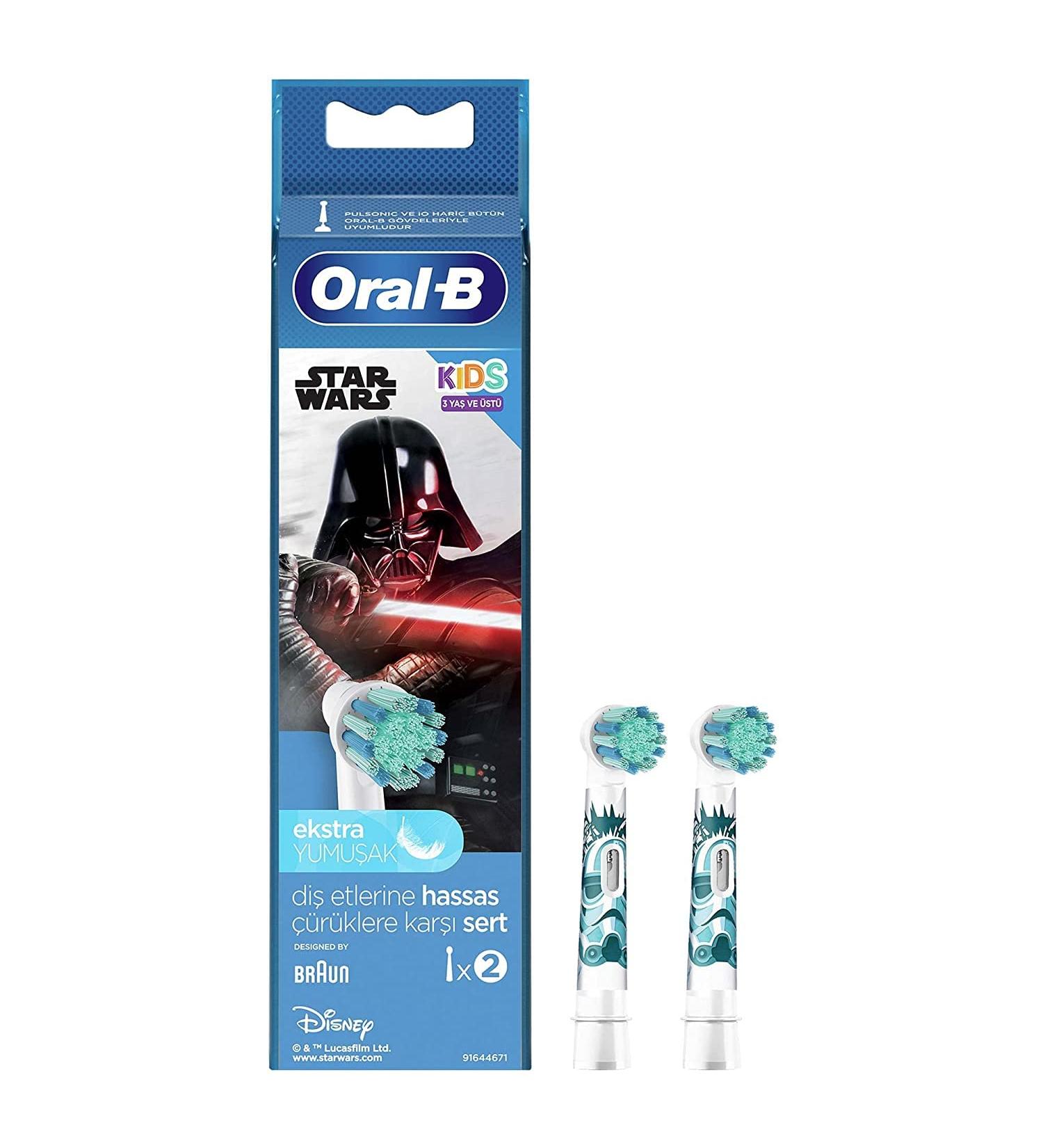Oral-B Kids Star Wars Electric Toothbrush Set - 2 Extra Soft Bristle Brushes for Children 3+ | Ideal for Gentle Cleaning - Buy Online on GoSupps.com