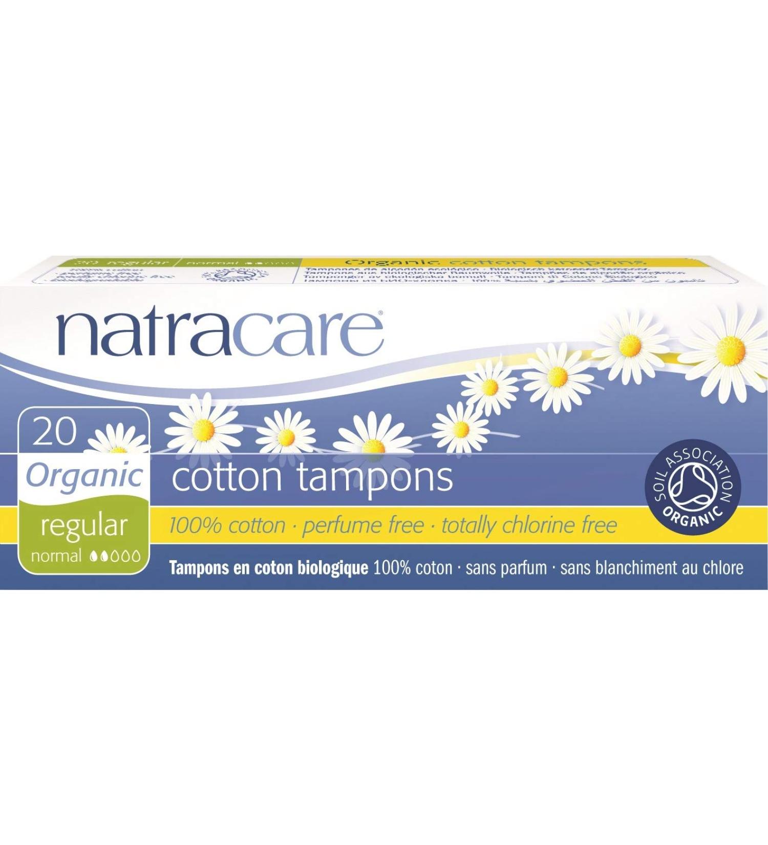 Natracare Organic Cotton Tampon Regular 20 Count (6 Pack)