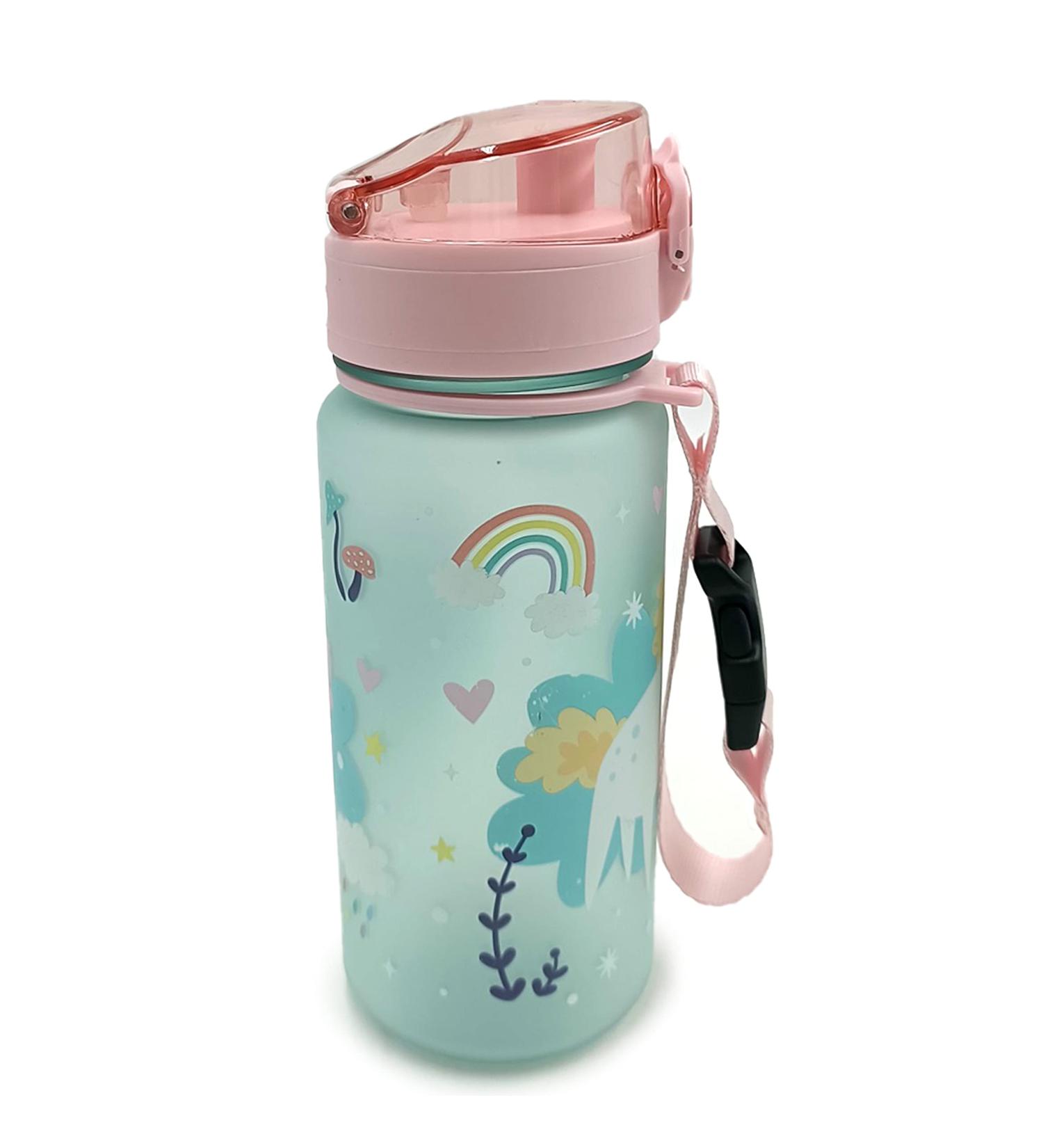 Puckator Shatterproof Drinking Bottle for Kids - 350ml Magical Unicorn with Snap Cap - International Shipping Available - Buy Online on GoSupps.com