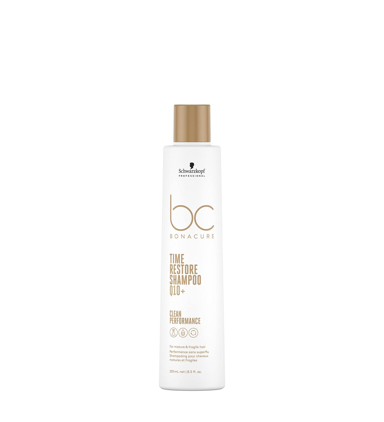 Schwarzkopf BC Bonacure Time Restore Shampoo | Shampoo for Damaged Fragile Hair | Colour Safe for All Hair Types New Formula! 250 ml (Pack of 1) - Buy Online on GoSupps.com