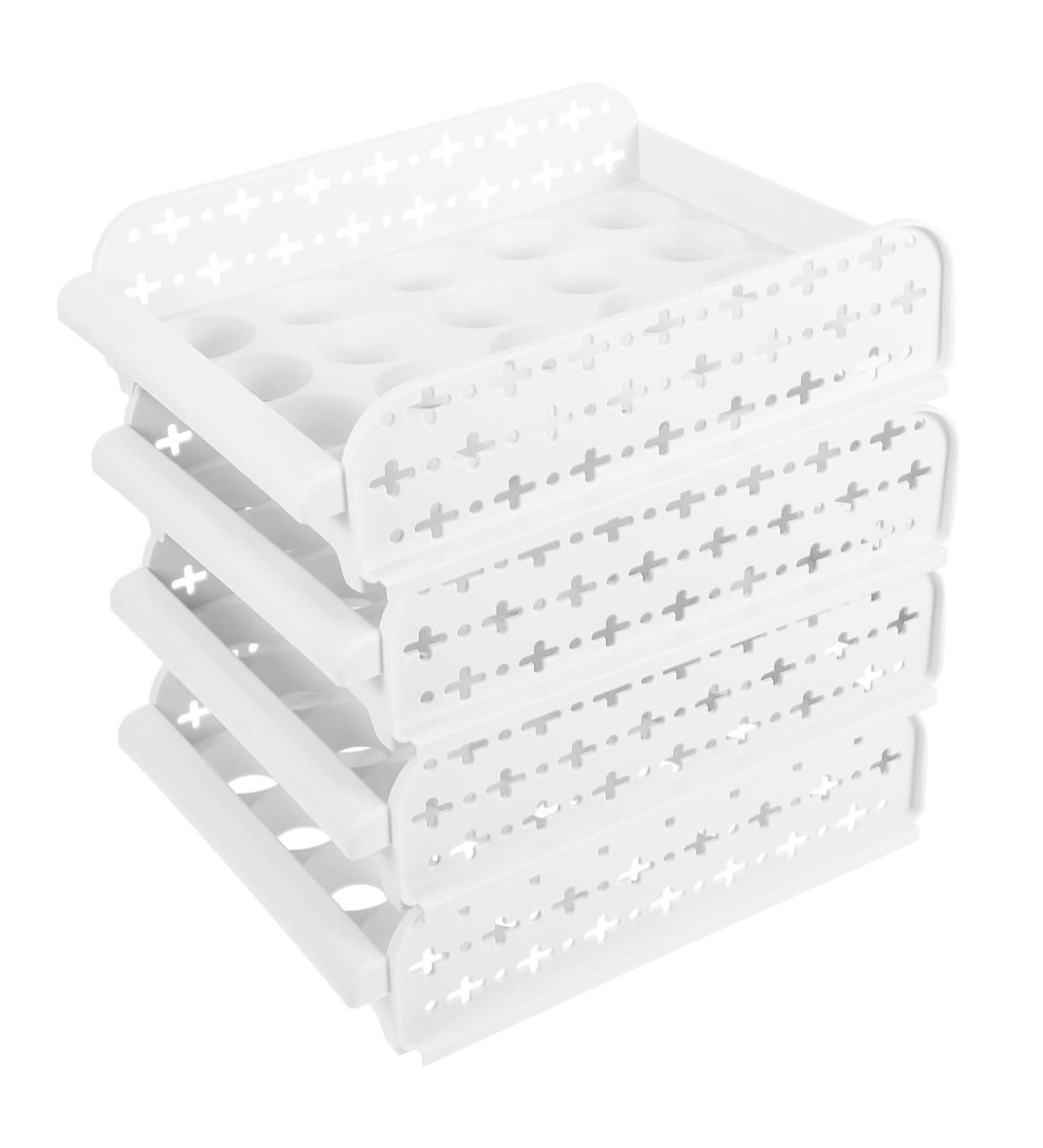 Mikikit Box 30 Egg White Shelf Brackets Shelving Brackets Refrigerator Crisper Organizer Drawer Food Stacker As Shown 28*21.5*28 - Buy Online on GoSupps.com