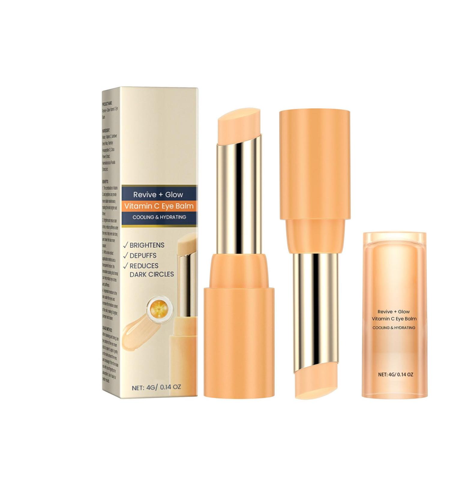  G n rique 2PC Vitamin C Eye Cream Stick Anti-Aging Eye Balm Stick for Women and Men Eye Cream Skincare for Dark Circles and Puffy Eyes Hydrating - Buy Online on GoSupps.com