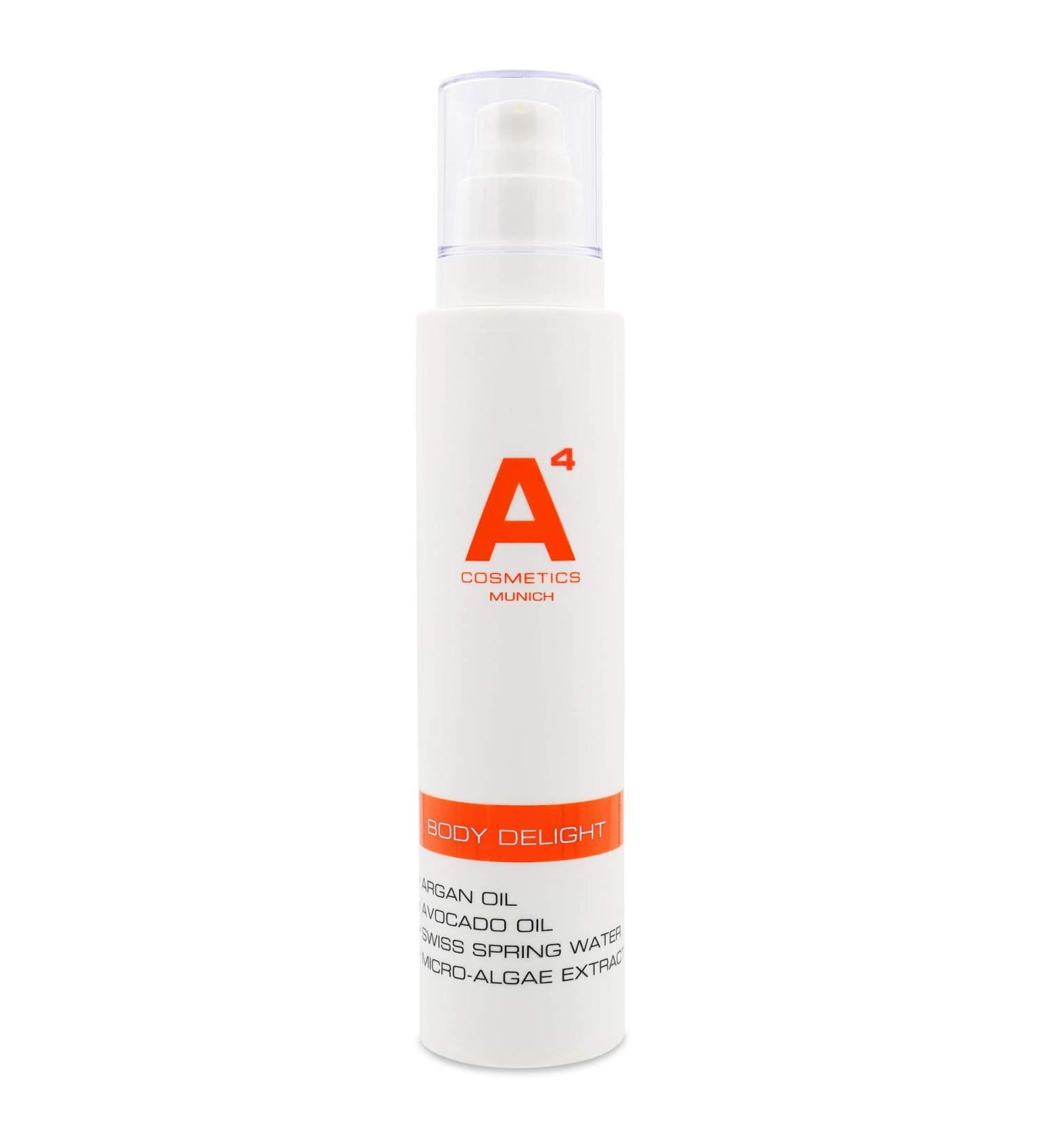 A4 Body Delight Body Lotion | Anti-Aging Care with Argan & Avocado Oil | Fast Absorbing | 200ml - Buy Online on GoSupps.com