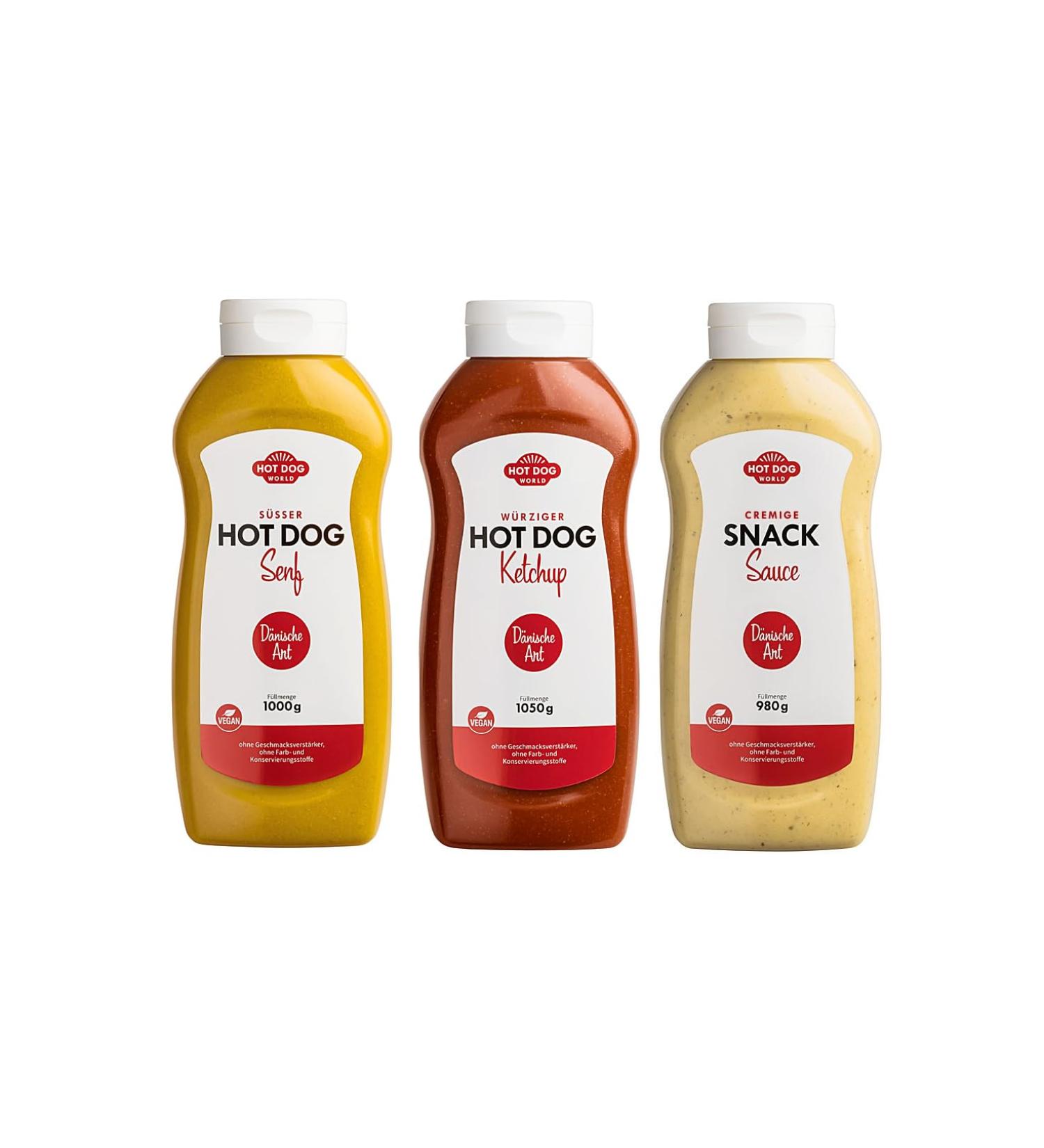 HOT DOG WORLD - Danish Sauce Set (Pack of 3 2850 ml) | International Shipping Available - Buy Online on GoSupps.com