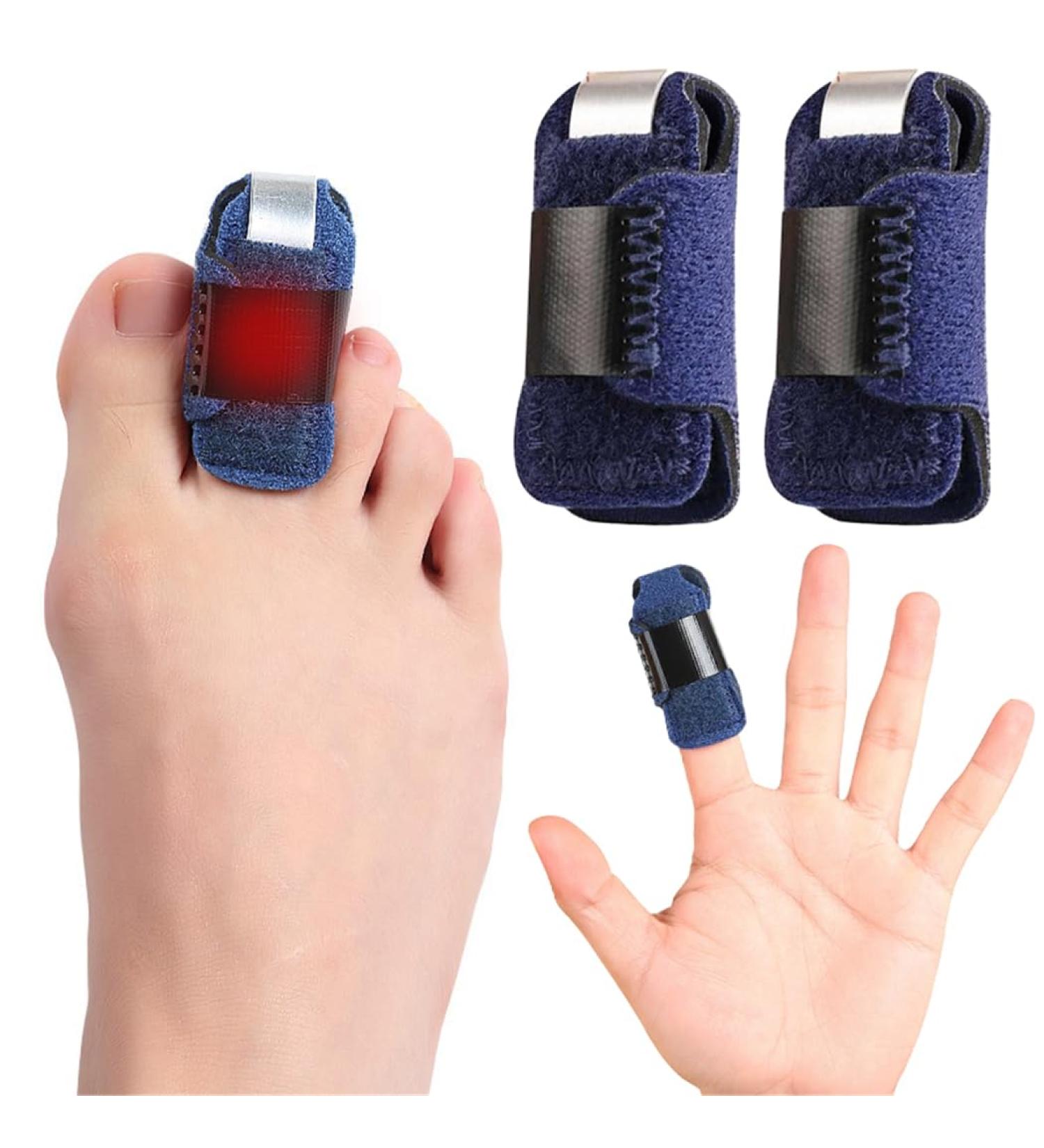 Adjustable Toe Splint Straightener - 1 Pair for Toe Pain Relief - Buy Online on GoSupps.com