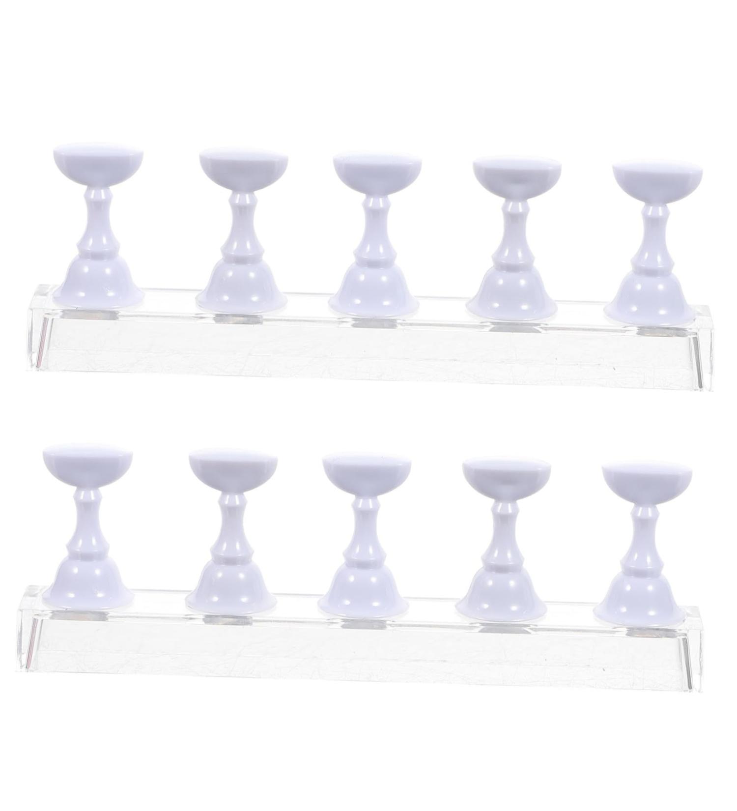 POPETPOP 2 Sets Nail Checkerboard Practice Nail Tip Holder Press on Nail Kit Nail Stand Nail Tip Stand Fake Hands to Practice Fake Nails Paint Holder Practice Tools White Manicure Magnet 2.5x1.4x1.4cm White - Buy Online on GoSupps.com
