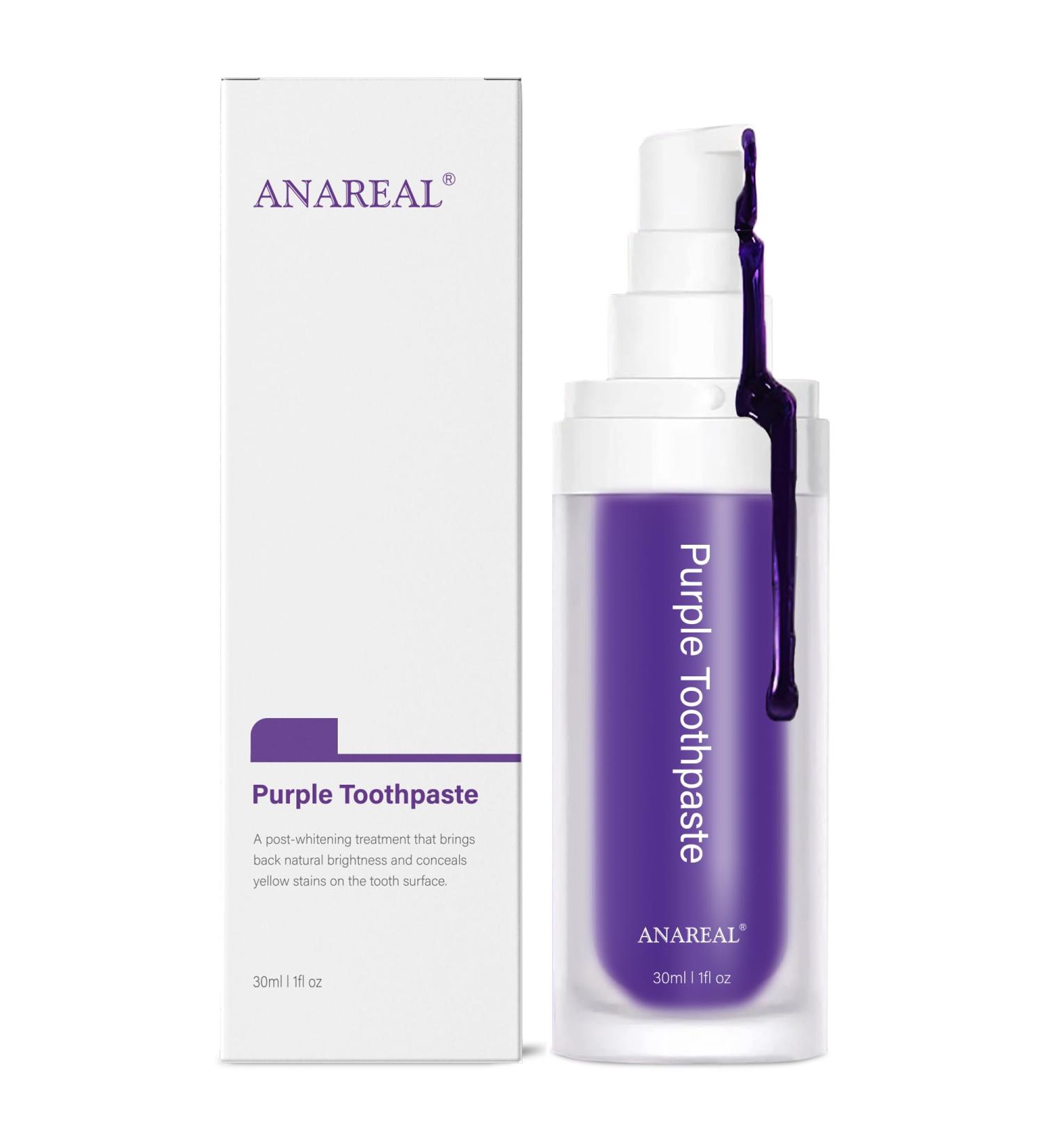 Purple Teeth Whitening Toothpaste - Effective Whitening for Adults | 1fl oz - Buy Online on GoSupps.com