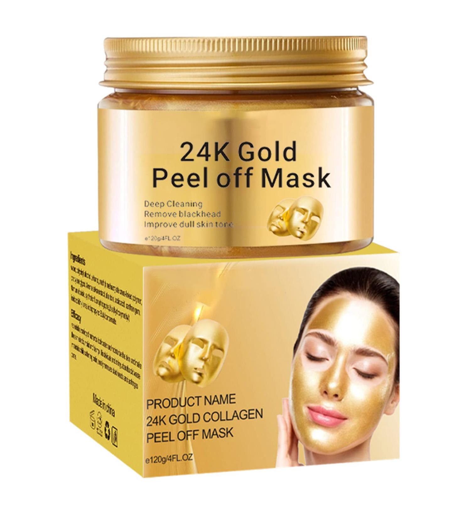 Peel Off Face Masks Gold Face Peel Anti Wrinkle Anti Aging Facial Mask Deep Skin Clean Purifying Acne Reduces Fine Lines & Wrinkles Skin Care Face Lifting Firming Mask - Buy Online on GoSupps.com