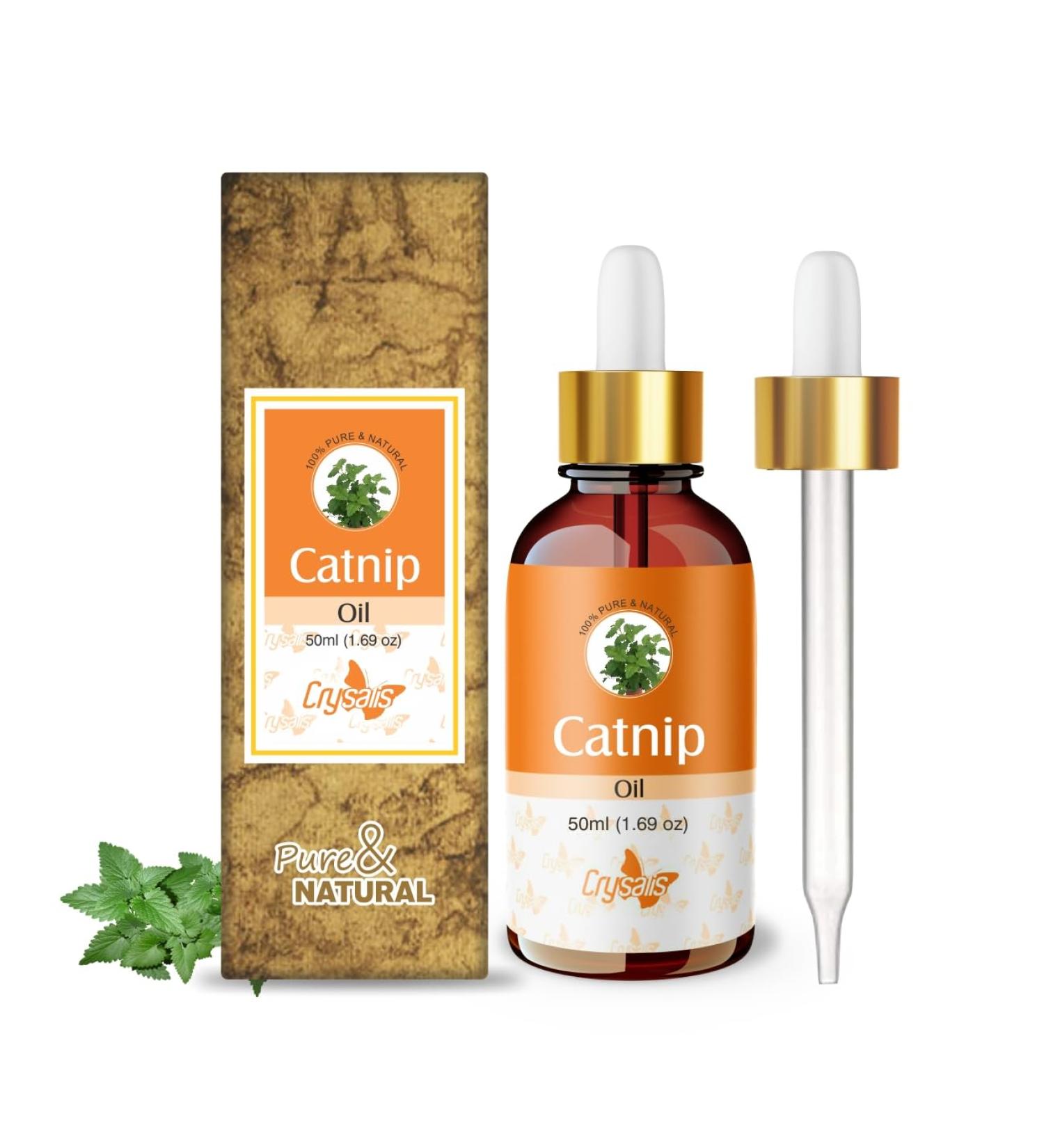 Crysalis Catnip Oil | Pure & Natural Undiluted Cold Pressed Carrier Oil - 50ml/1.69 fl oz