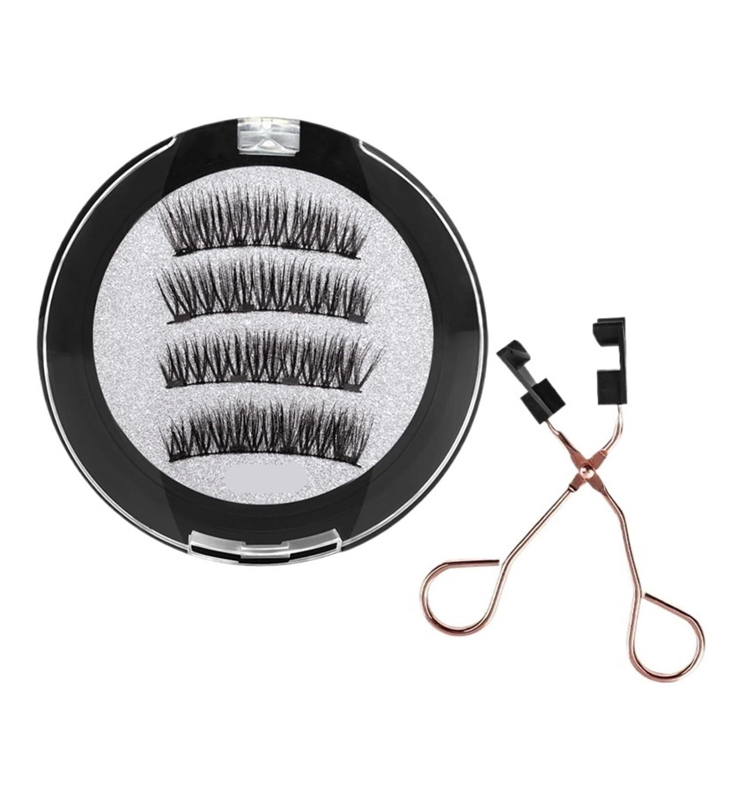 3PC 4 Magnetic Eyelashes Natural Eyelash Tape Without Glue Eyelashes Can Be Reused Best False Eyelashes (Size : KS01-4Black) - Buy Online on GoSupps.com