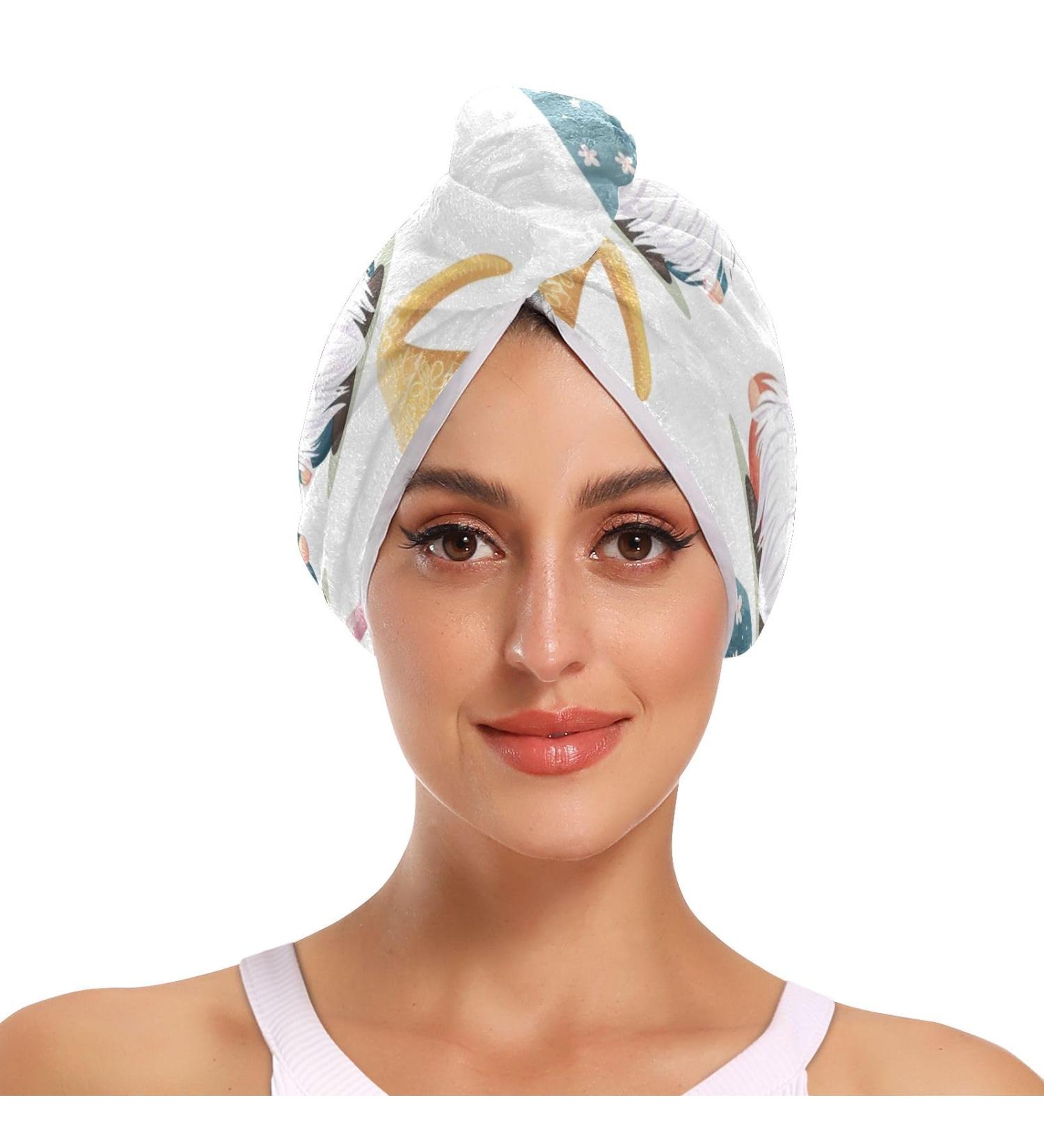 Buy Six Dwarf Hair Towels - Super Absorbent Quick Dry Hair Turbans 2 Pack for Women & Girls | International Shipping Available - Buy Online on GoSupps.com