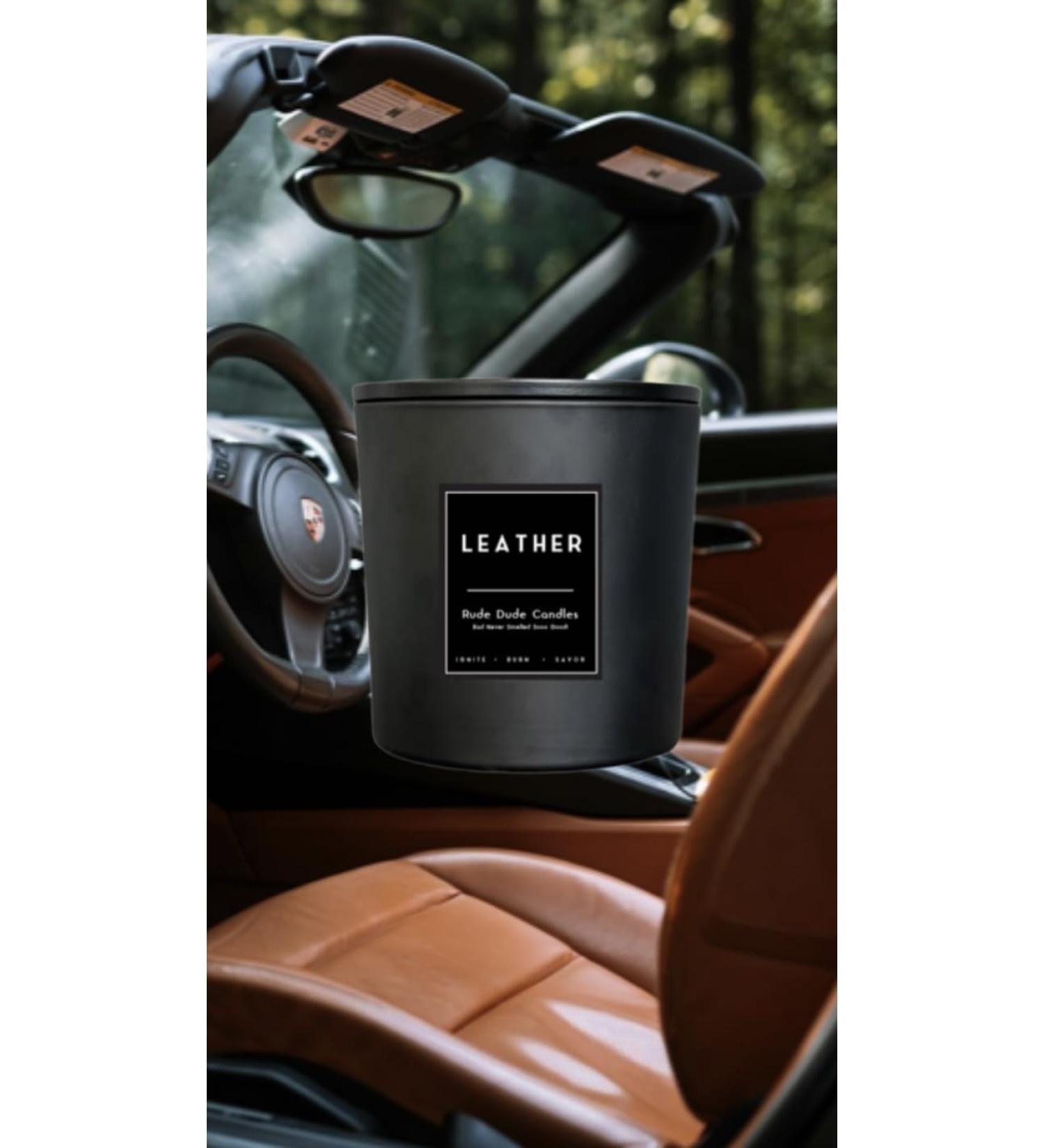 Leather Scented Candle 55 oz | Rude Dude Fragrances | International Shipping Available - Buy Online on GoSupps.com