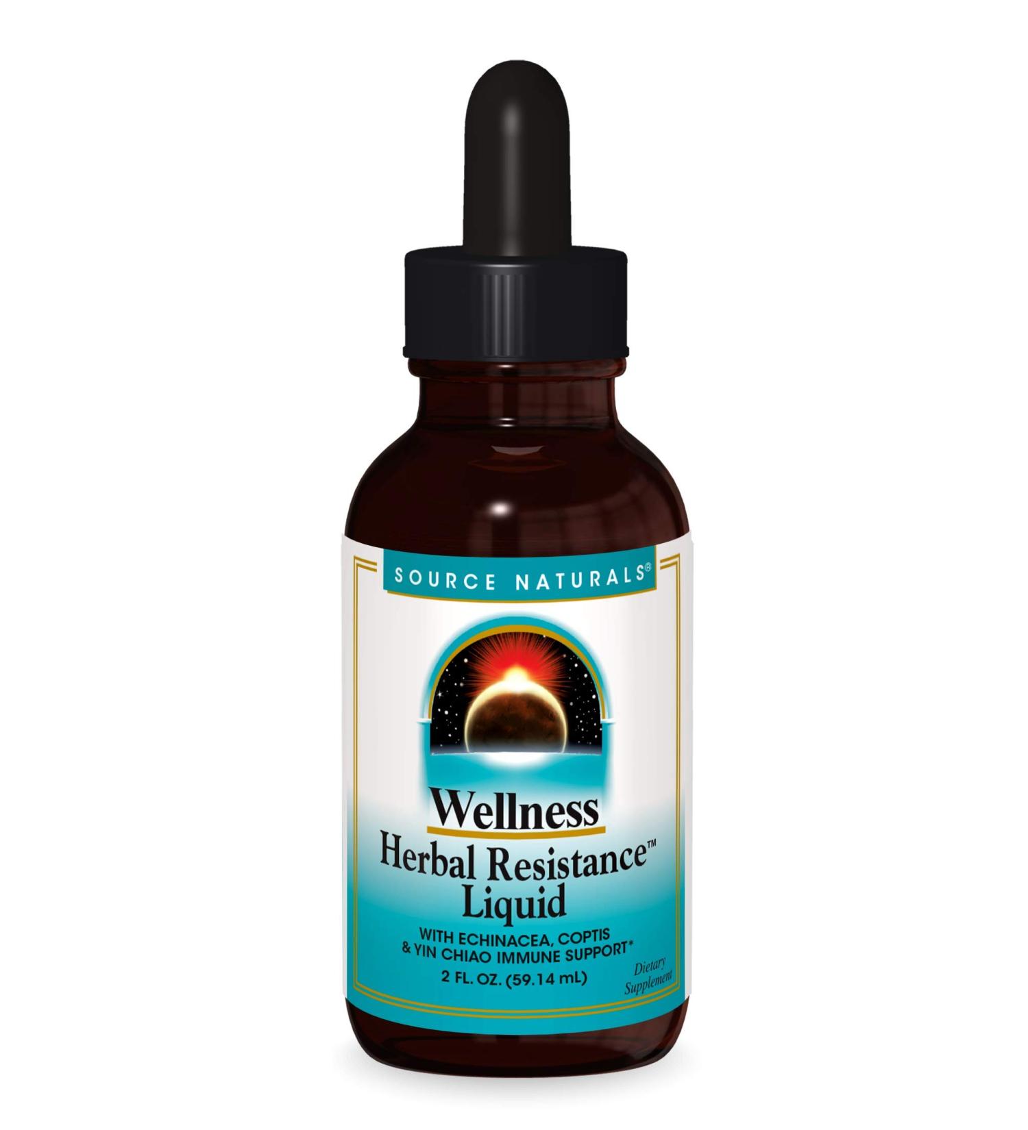 Source Naturals Herbal Resistance - Echinacea, Yin Chiao, Elderberry Extract - 2 Fl Oz - Buy Online on GoSupps.com