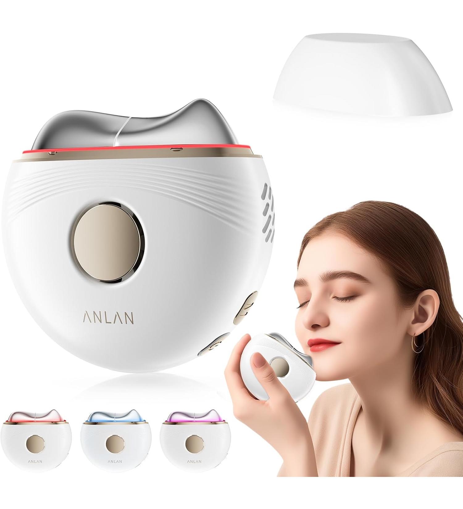 ANLAN Gua Sha Tool for Face Yoga with Red Light Therapy Heated Massager for Face & Body Facial Sculpting Device for Skin Lift Anti-Aging & Toning Device - Pink - Buy Online on GoSupps.com