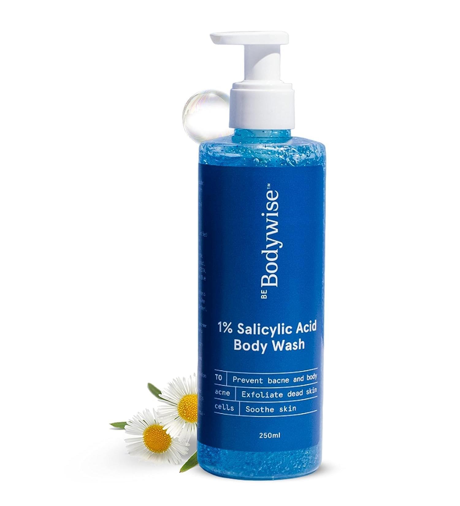 Be-Body Wise 1% Salicylic Acid Body Wash - Acne Prevention Exfoliation Deep Cleaning | Paraben & SLS Free Suitable for All Skin Types | 250ml - Buy Online on GoSupps.com