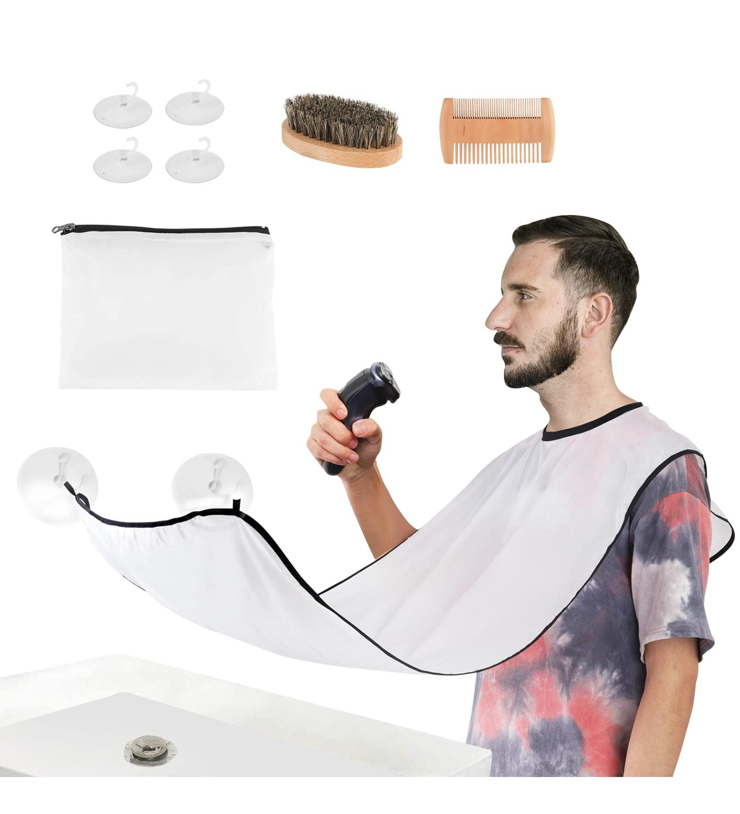 Father's Day & Birthday Gifts for Dad - Beard Bib Apron for Shaving | Christmas Stocking Stuffers | From Daughter, Son, Kids | White - Buy Online on GoSupps.com