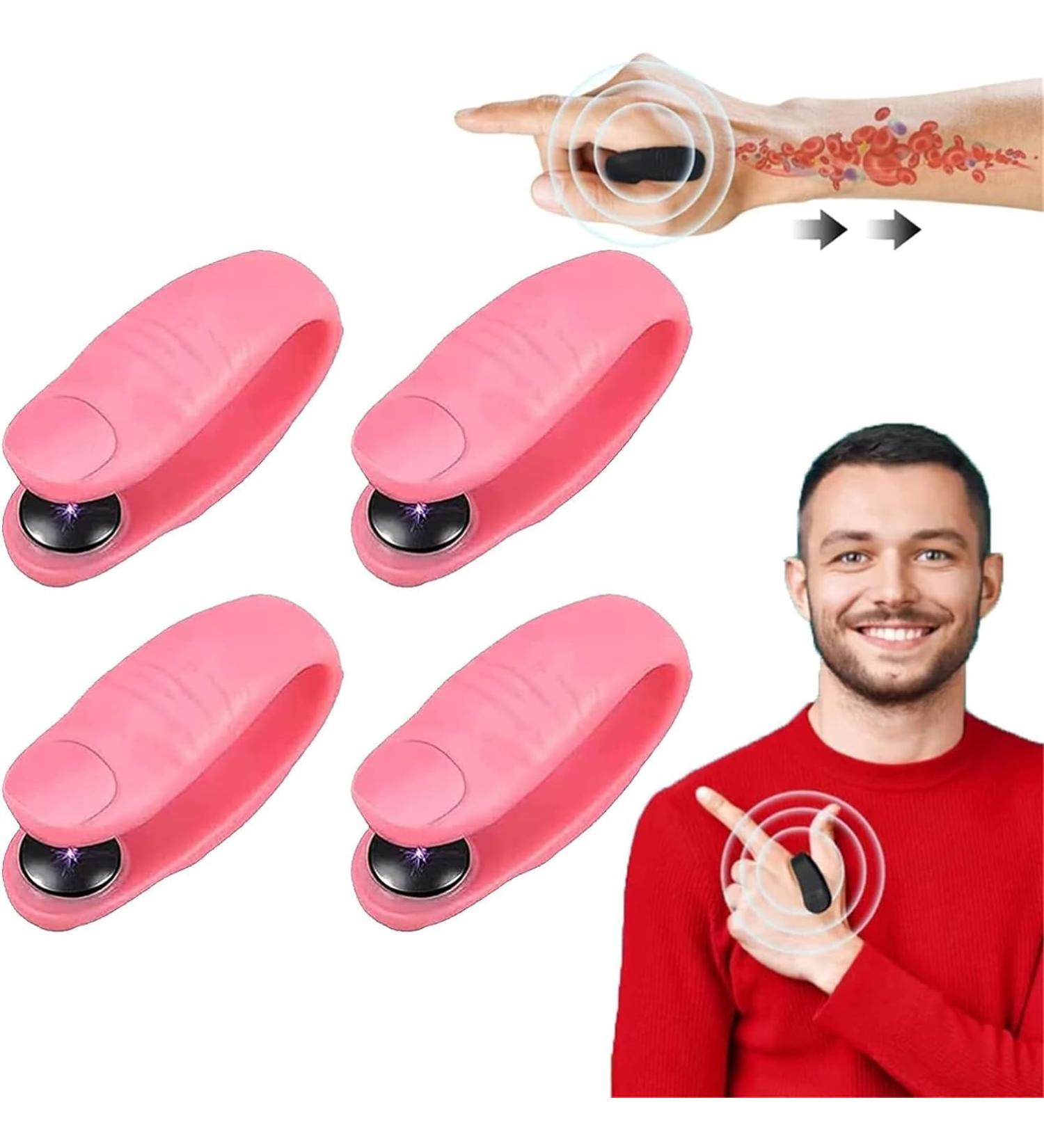Buy Hypoglycemic Acupuncture Clips - Migraine Relief & Sugar Control (Pink 4 Pcs) | International Shipping - Buy Online on GoSupps.com