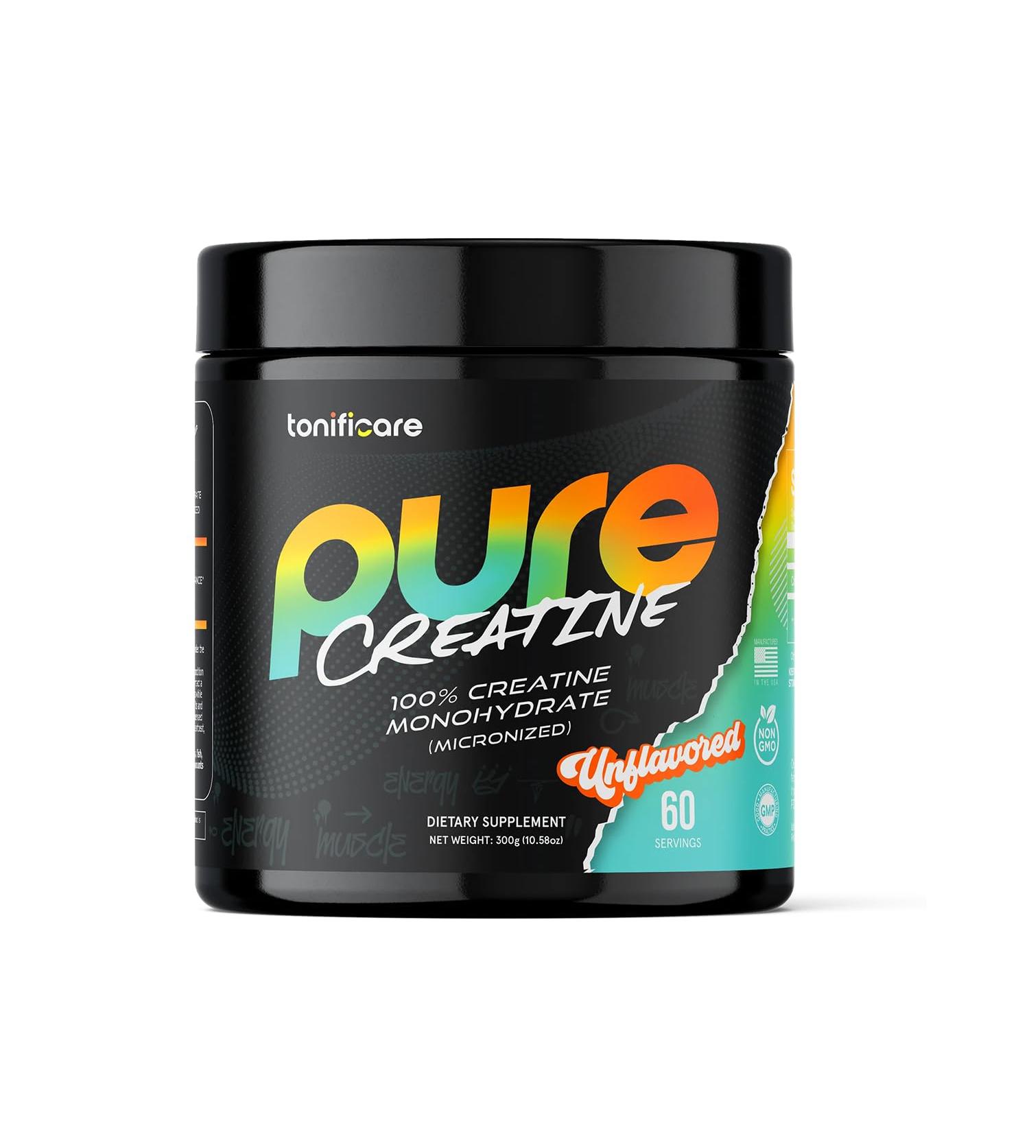 Pure Creatine Monohydrate - Micronized Unflavored 5G Powder for Muscle Gain | 100% Creatine 60 Servings - International Shipping Available - Buy Online on GoSupps.com