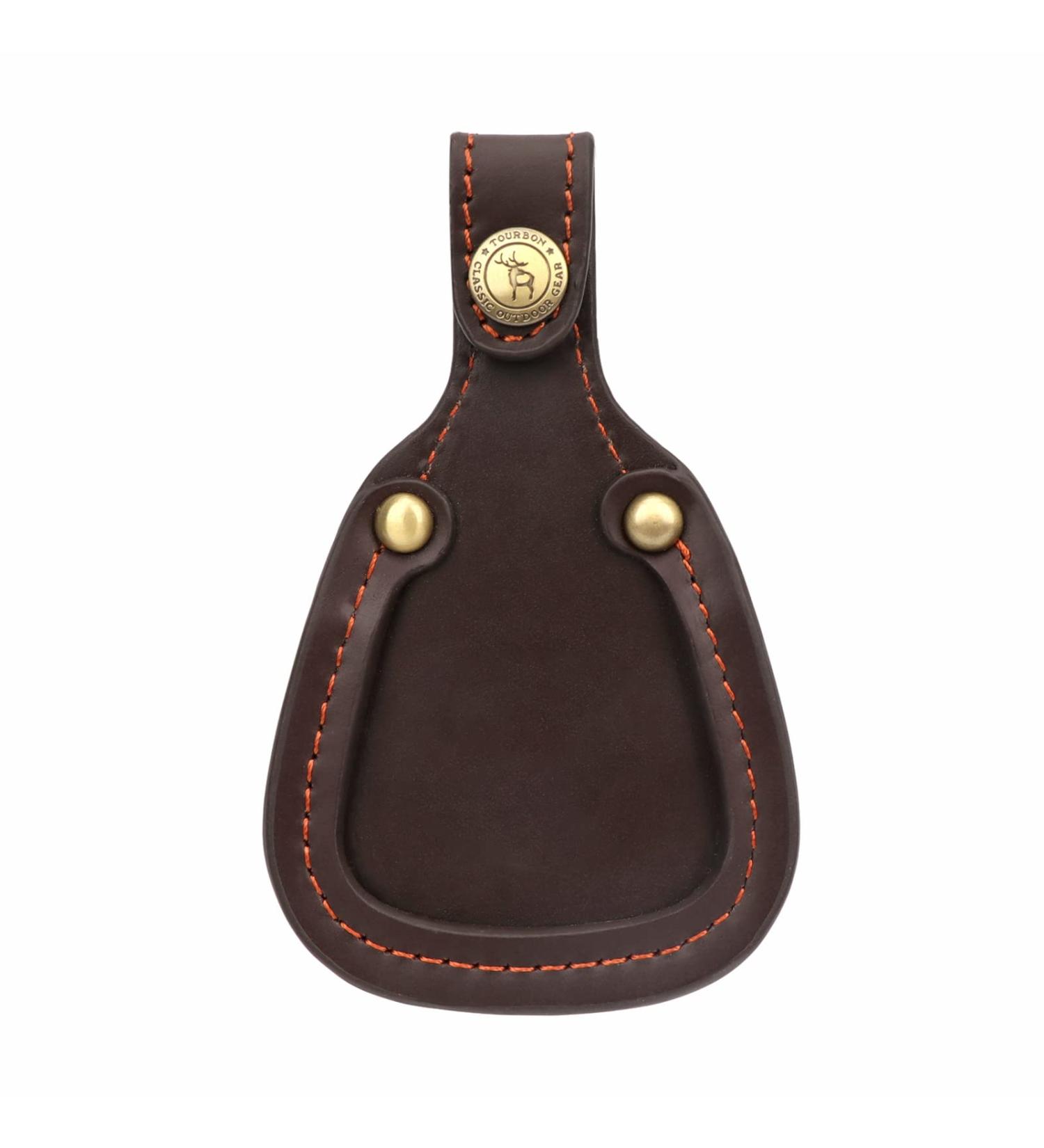 Tourbon Hunting Gun Barrel Rest Toe Protector Pad - Thick Leather Brown | Premium Shooting Accessories for International Shipping - Buy Online on GoSupps.com
