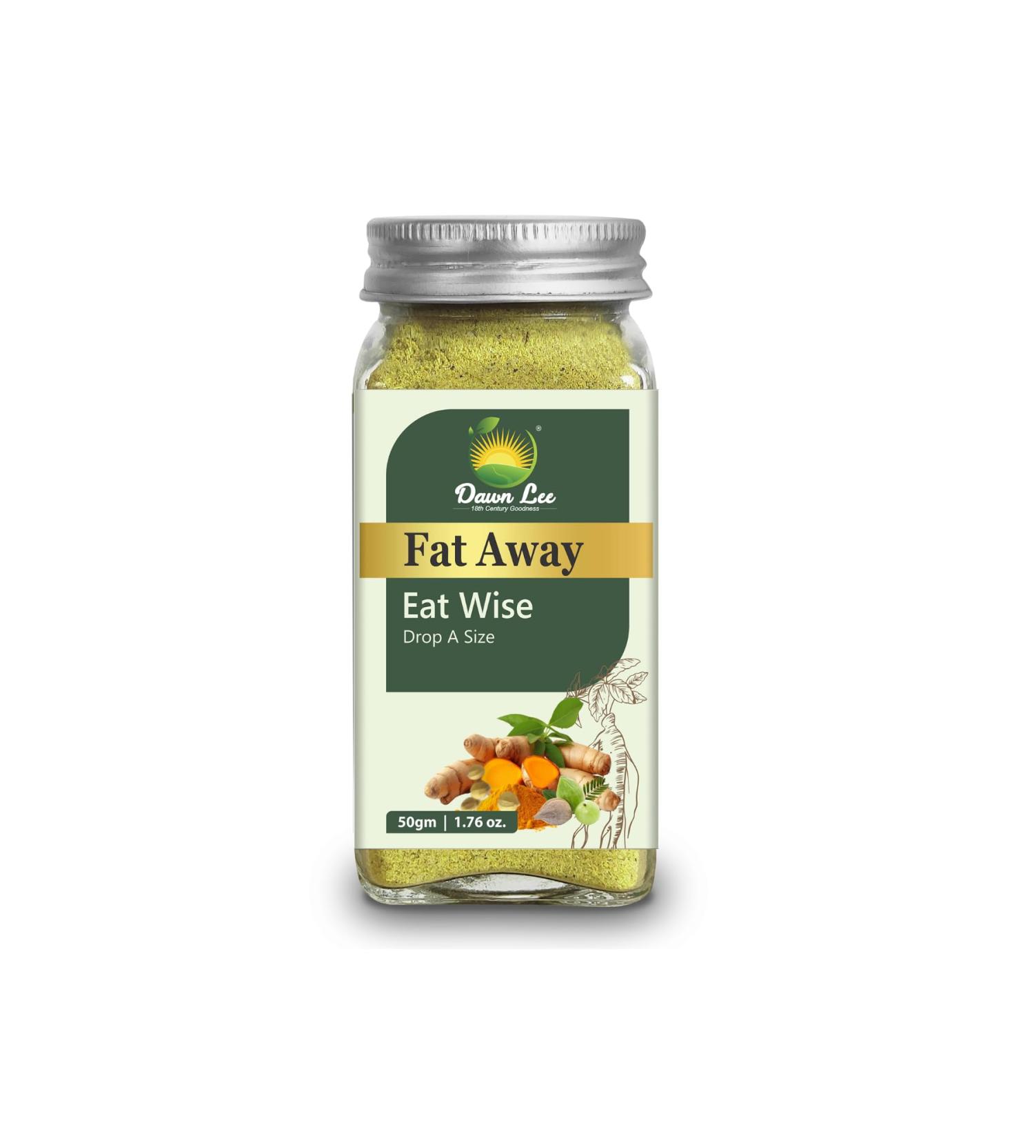 Dawn Lee Fat Away Tea 50g/1.76oz | Herbal Blend for Weight Energy & Metabolism Support with Garcinia Combogia Fenugreek Powder Fennel Carom Cinnamon & Triphala | Natural Plant-Based Ingredients 7.05 Ounce (Pack of 1) - Buy Online on GoSupps.com