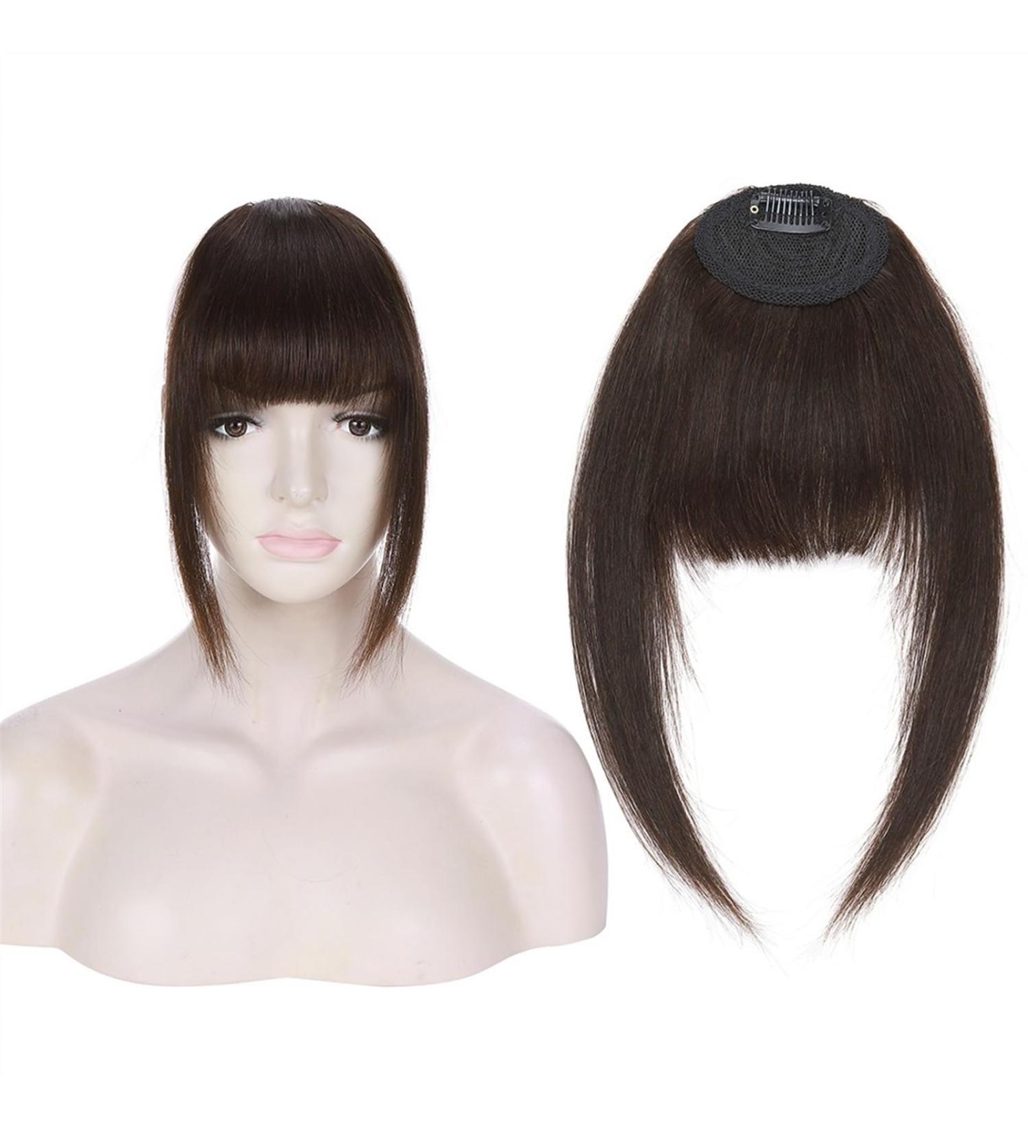 Bangs Clip in Bangs Real Human Hair Bangs for Women Clip on French Bangs Real Hair Nice Natural Flat Neat Bangs with Temples 1Pcs for Women Curved Bangs for Daily Wear (Color : #2) - Buy Online on GoSupps.com