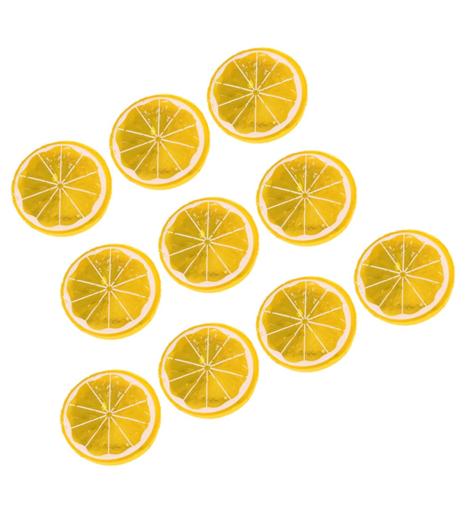 Cabilock 50pcs Orange Realistic Limes Slice Candy Decorations Wedding Decoration Inflatable Toy Fragrance Oil Lamp Candy Resin Charms Diy Ornaments Supplies Coffee Decor Lemon Slices Fruit Yellow 5X0.9cm - Buy Online on GoSupps.com