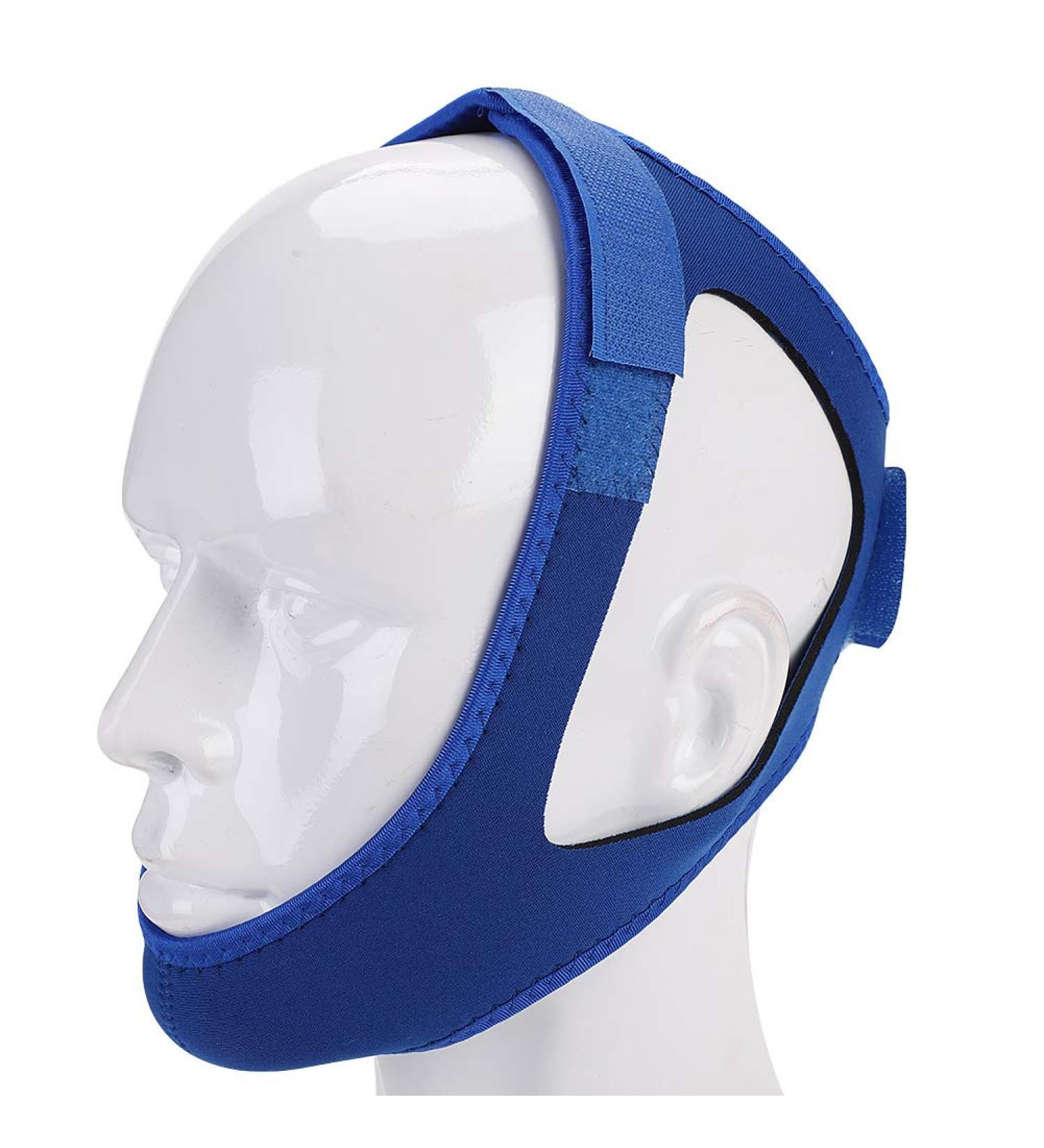 Adjustable Anti Snoring Chin Strap - Snoring Solution for Men and Women - Stop Snoring Device for CPAP Users - Breathable and Comfortable - Blue - Buy Online on GoSupps.com