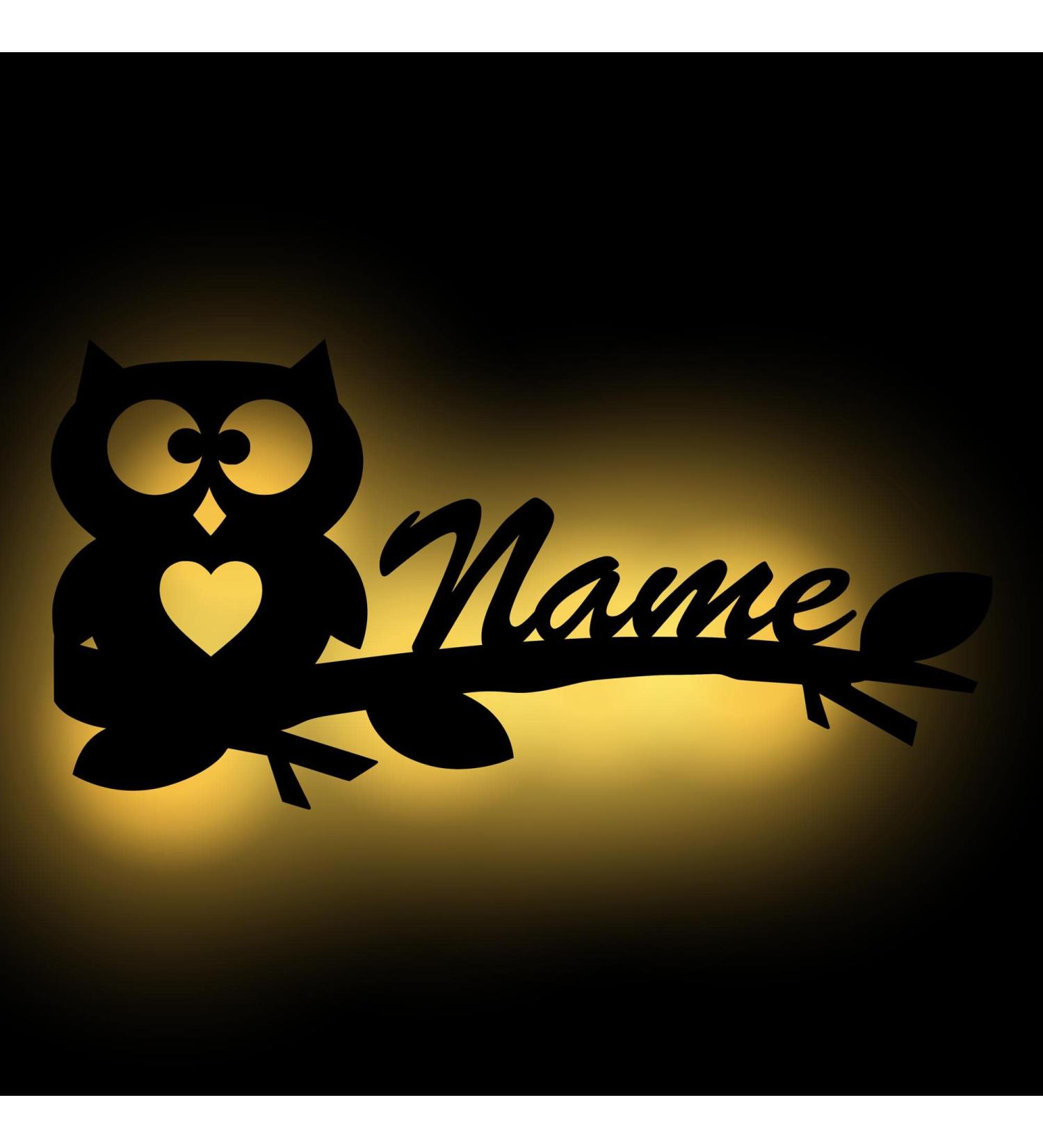 Personalized Owl LED Lamp - Perfect Gifts for Kids' Rooms | Custom Name Decor - Buy Online on GoSupps.com