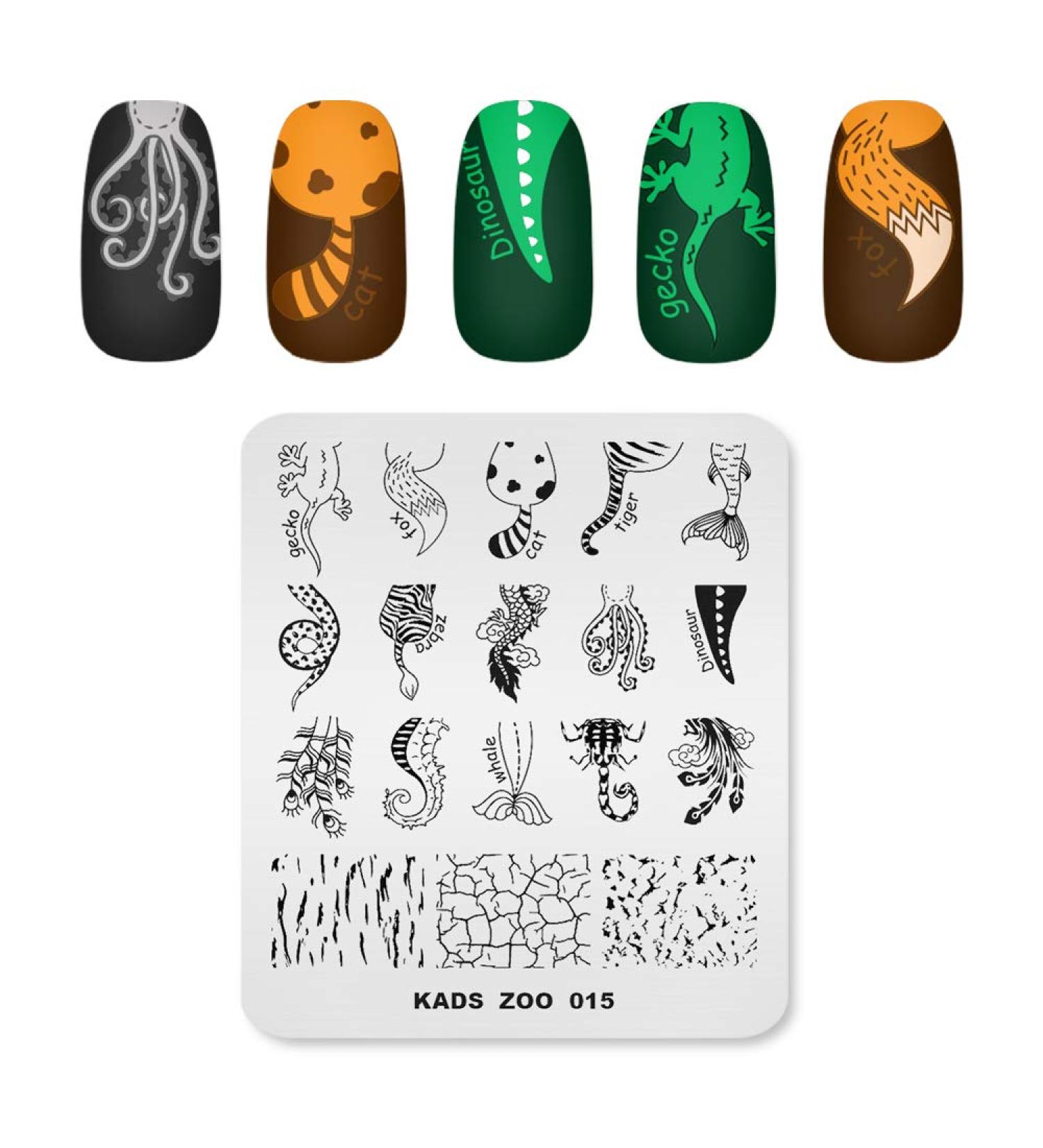 KADS Nail Art Stamping Plates Set Image Template Stencils Pattern with Stamping Plates Holder Case Organizer (ZO015) - Buy Online on GoSupps.com